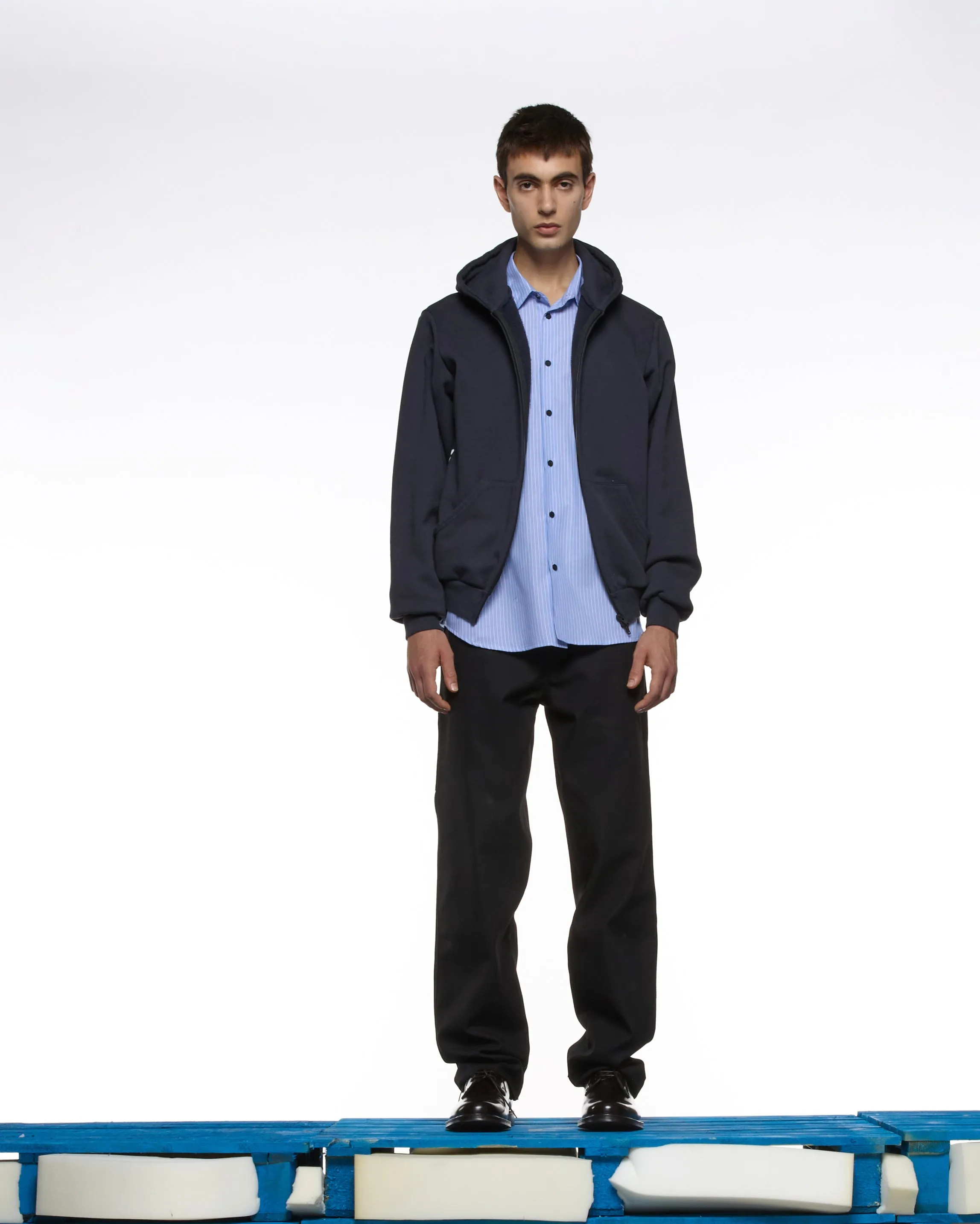 GR10K 35000 REPLICATED HOODIE SWEATSHIRT - NAVY sold by GR10K product image thumbnail 3