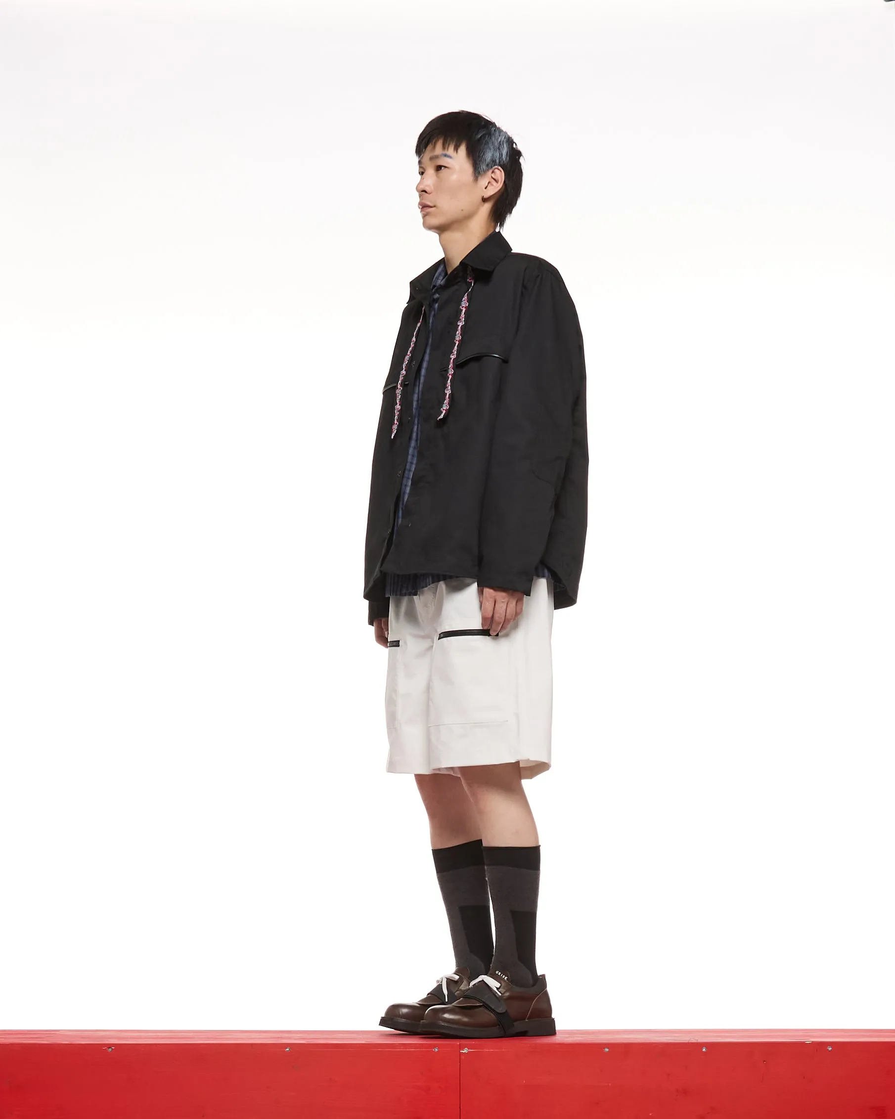 GR10K PIPING RIPSTOP OVERSHIRT - BLACK sold by GR10K product image thumbnail 4