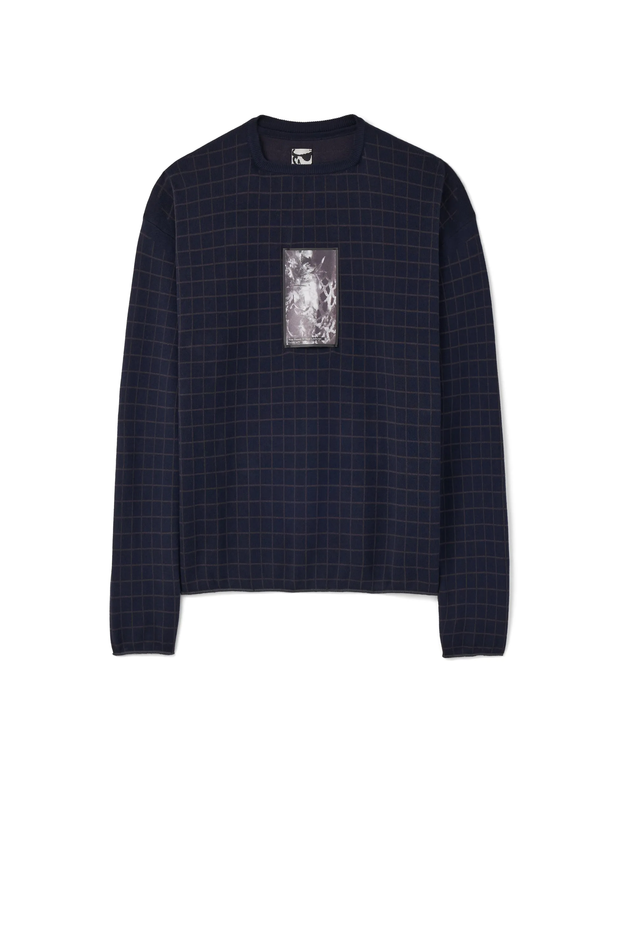 CHECKED LONGSLEEVE KNIT - DARK NAVY sold by GR10K product image thumbnail 5