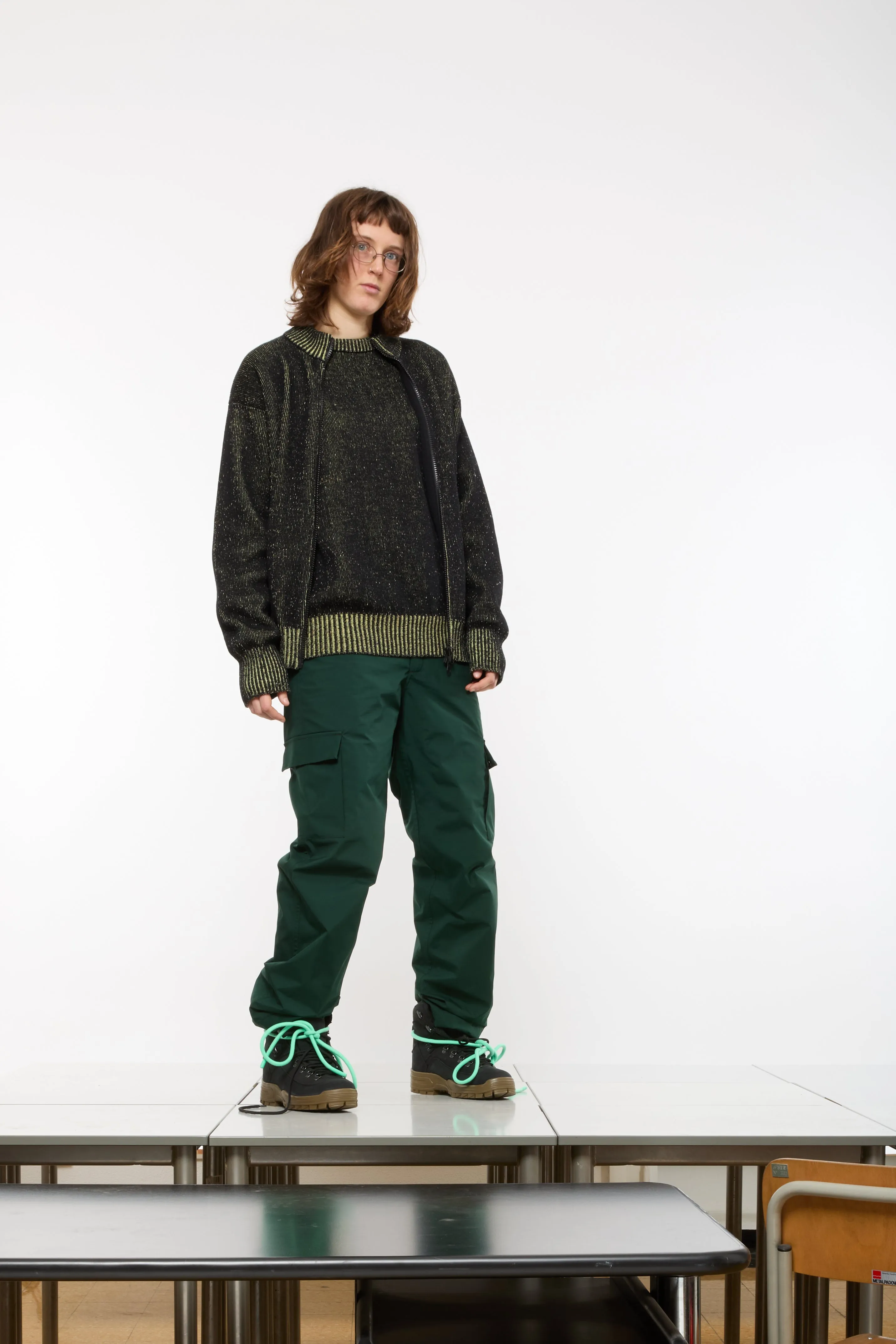 AIMLESS COMPACT KNIT FULL ZIPPED SWEATER - HERREN BLACK sold by GR10K product image thumbnail 3