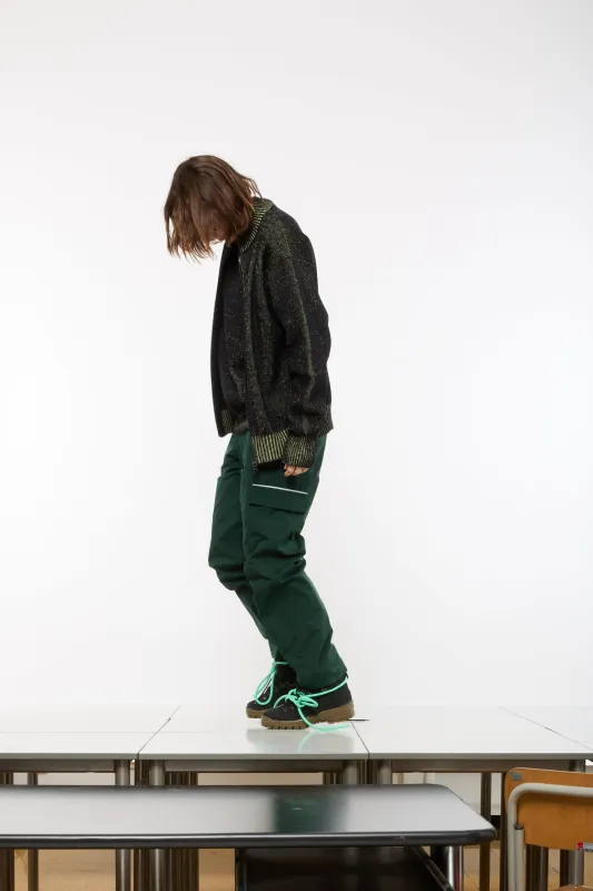 AIMLESS COMPACT KNIT FULL ZIPPED SWEATER - HERREN BLACK made by GR10K