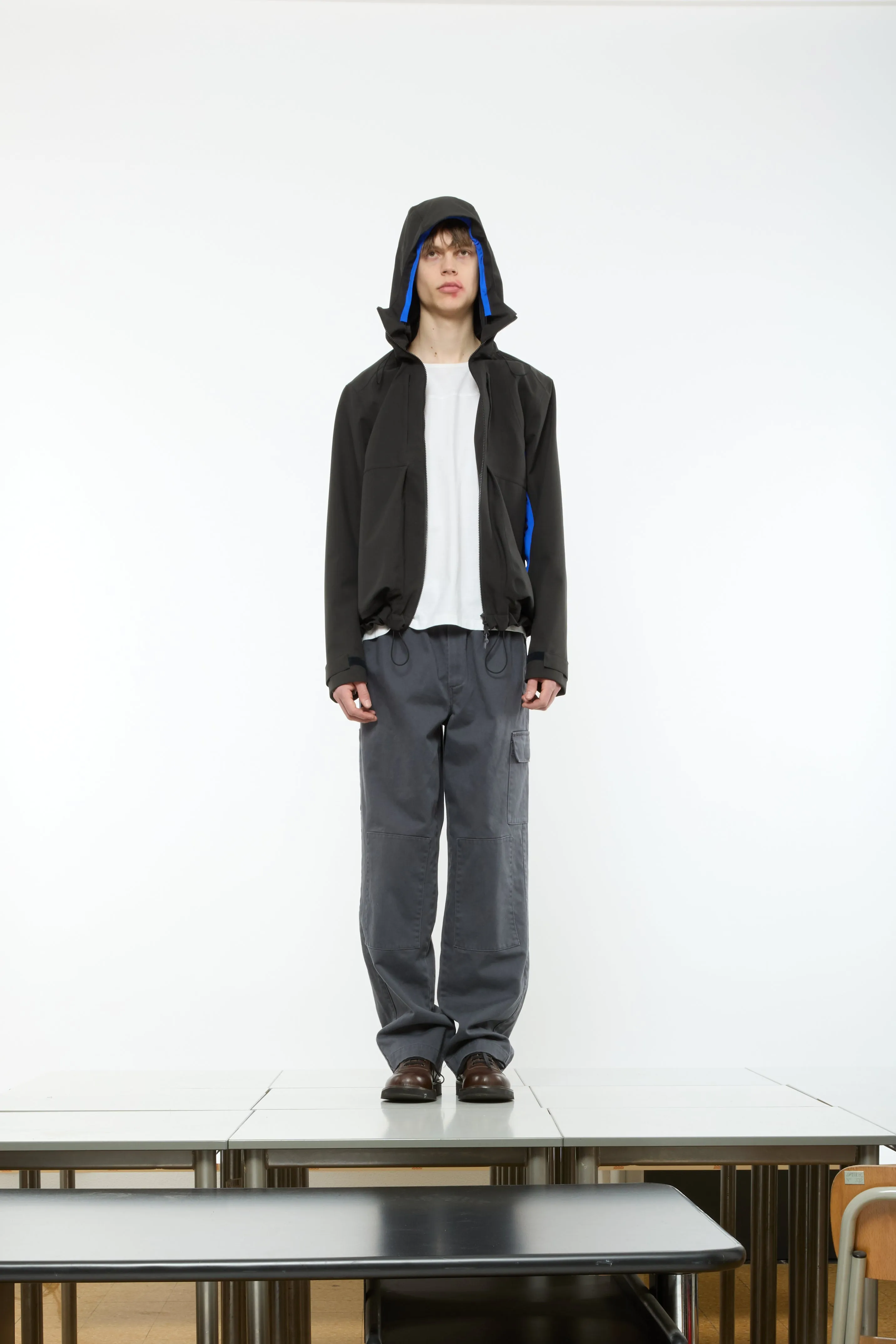 HOODIE SKELETON SHELL II - DARK SOIL GREY sold by GR10K product image thumbnail 4