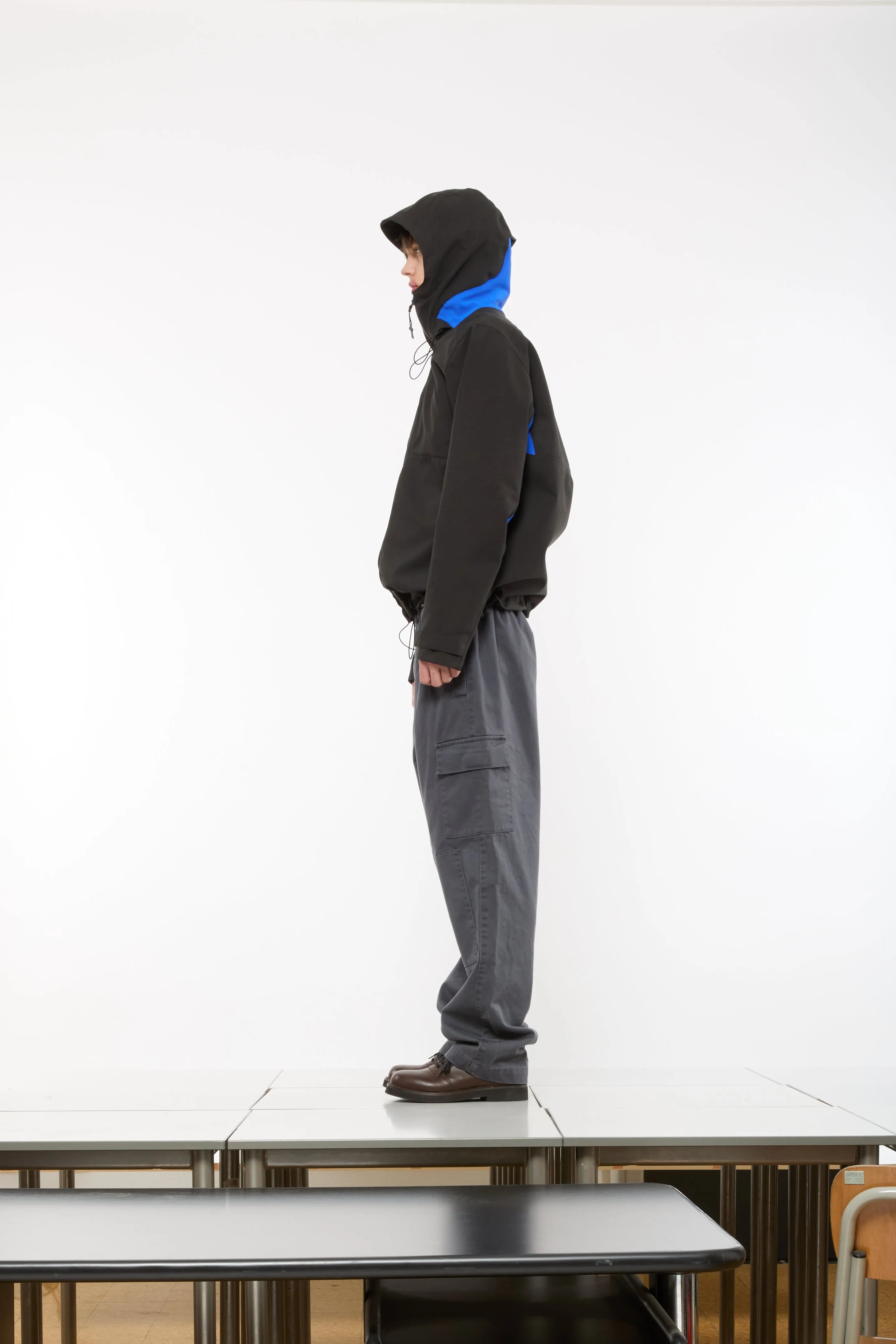 HOODIE SKELETON SHELL II - DARK SOIL GREY sold by GR10K product image thumbnail 5