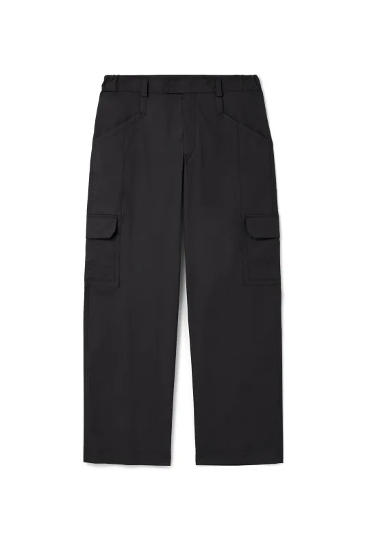 POPLIN CARGO PANTS - OFF BLACK made by GR10K