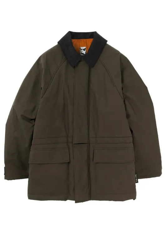 WAXED PADDED PARKA - SOIL BROWN made by GR10K