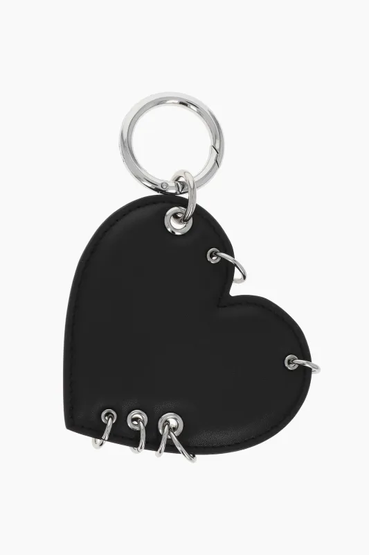 Heart Black Nappa charm made by Justine Clenquet
