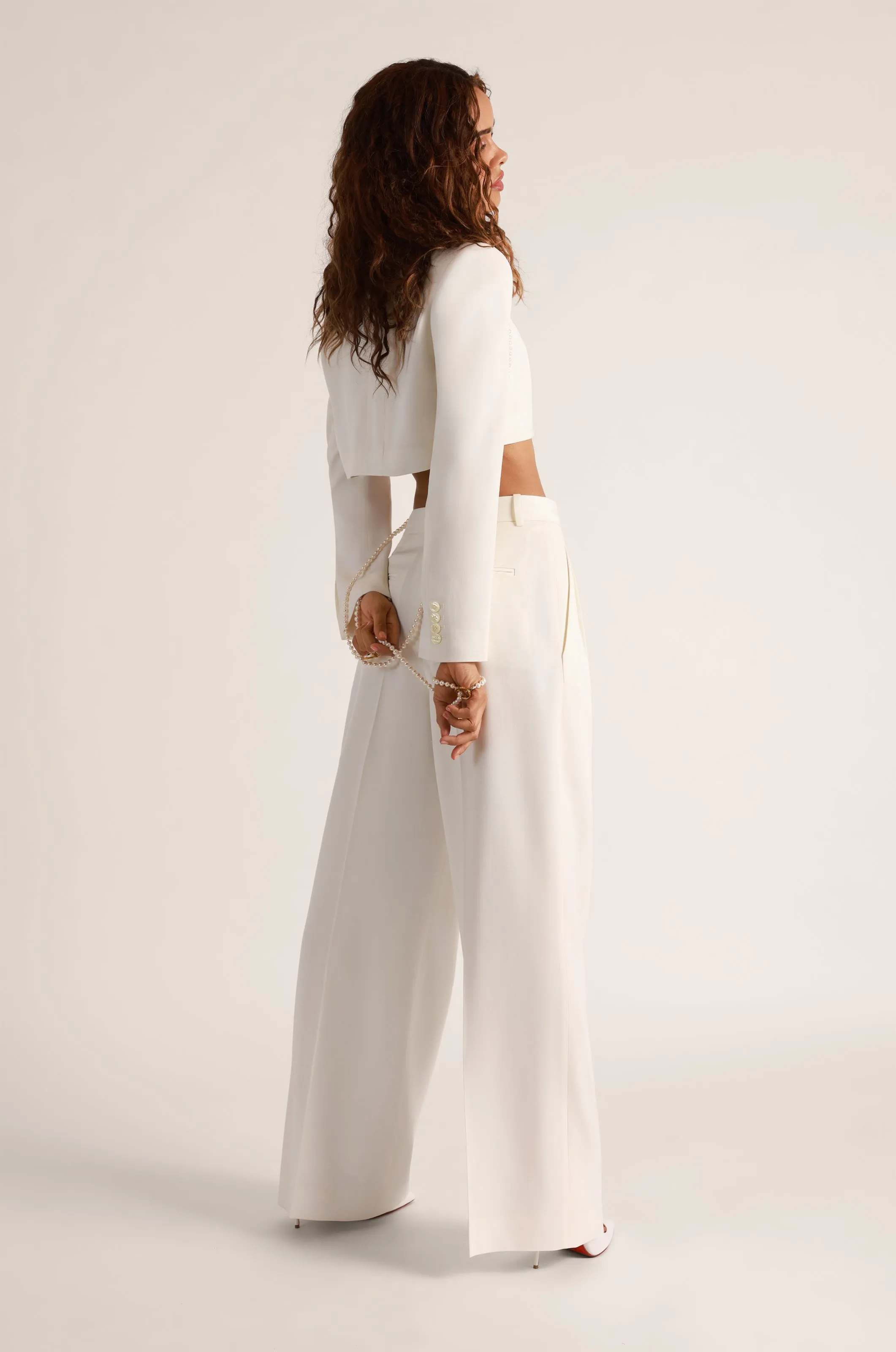 SUITING CROPPED BLAZER sold by Kiki de Montparnasse product image thumbnail 2