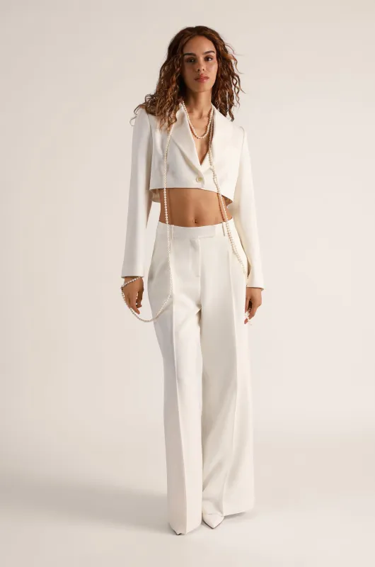 SUITING CROPPED BLAZER made by Kiki de Montparnasse