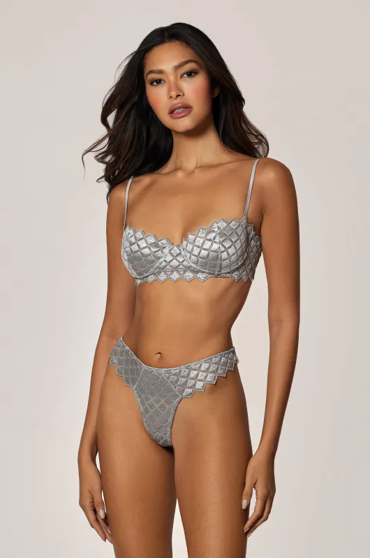 LAMINE EMBROIDERY BALCONETTE BRA made by Kiki de Montparnasse