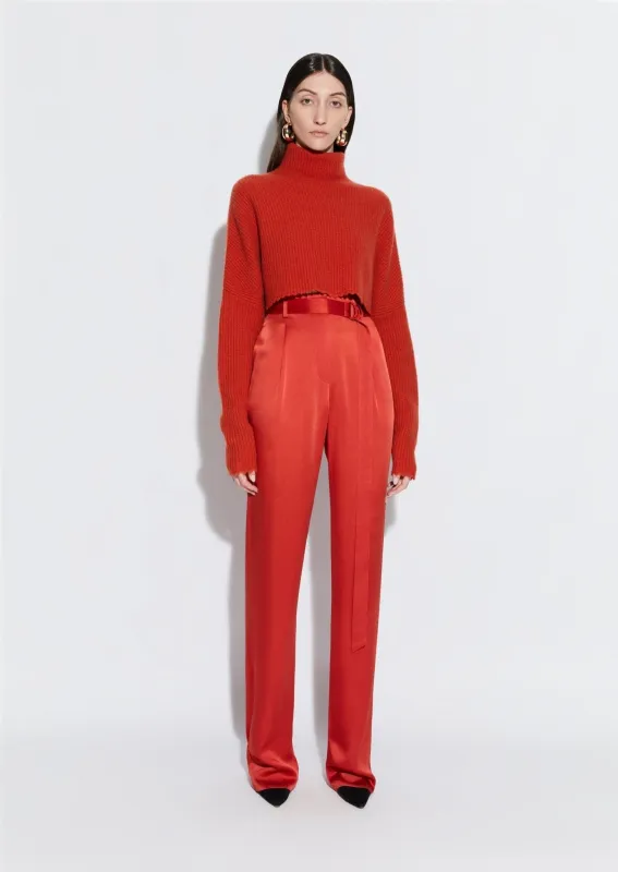 Airy Cashmere Cropped Turtleneck made by Sally LaPointe