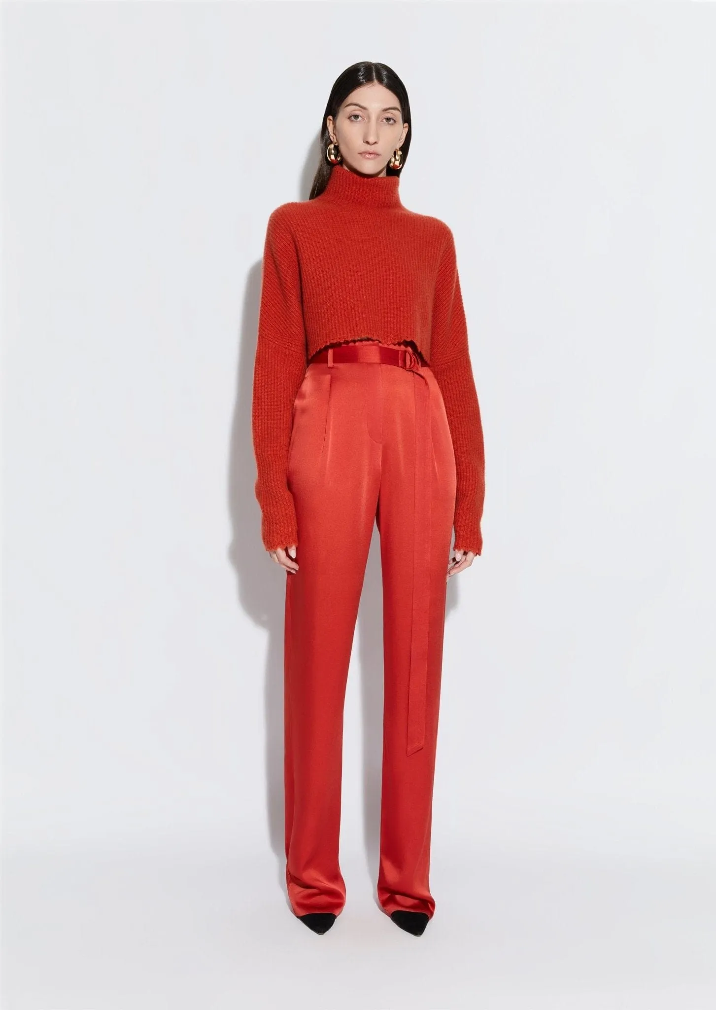 Airy Cashmere Cropped Turtleneck sold by LAPOINTE