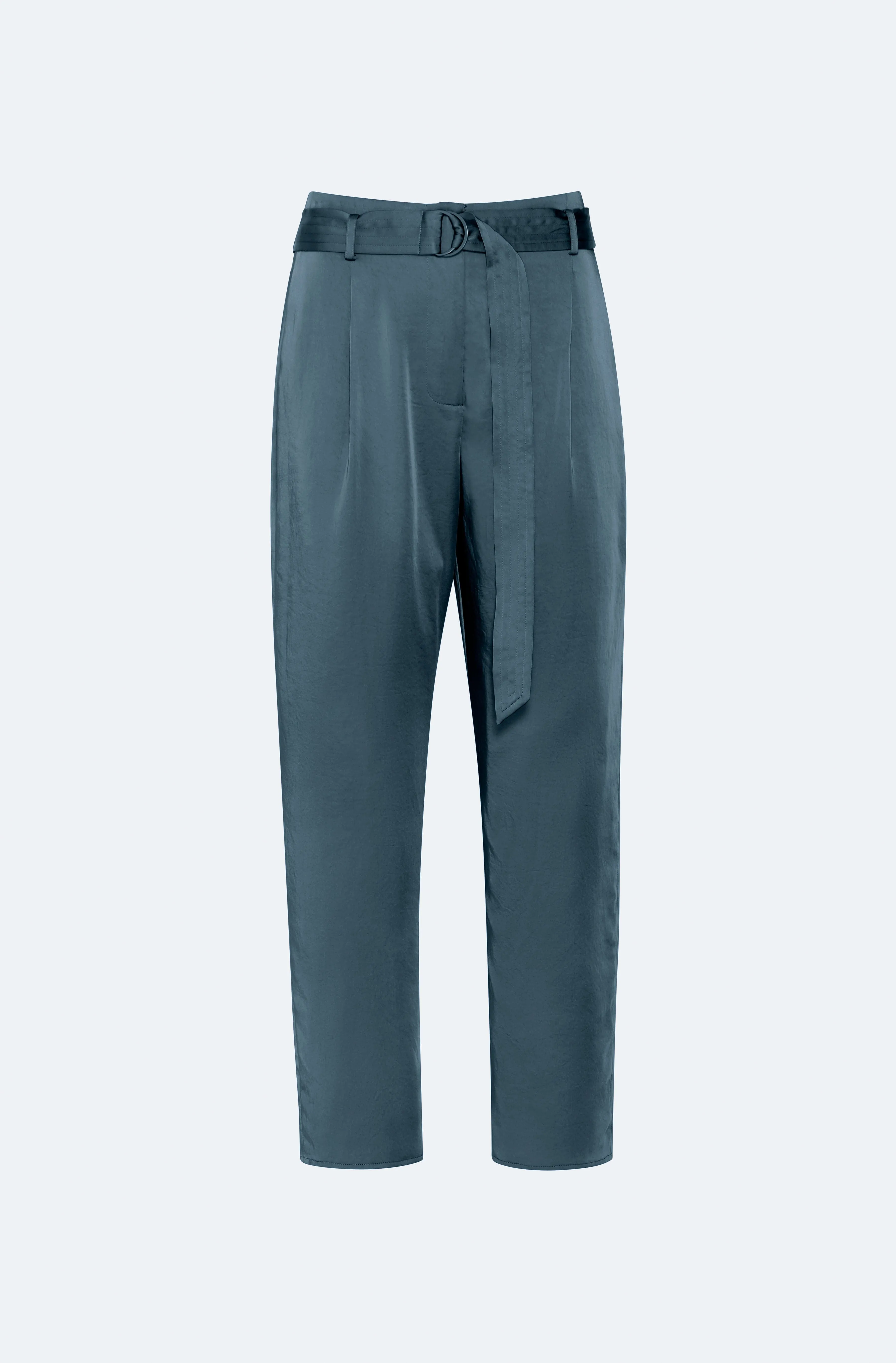 Satin Belted Cropped Pant sold by LAPOINTE product image thumbnail 4