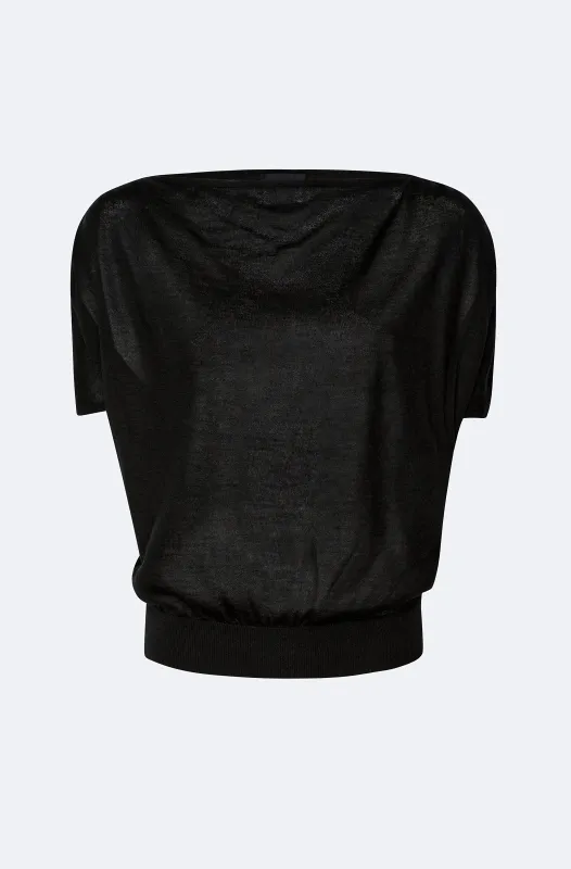 Cashmere Silk Shirred Sweater made by LAPOINTE