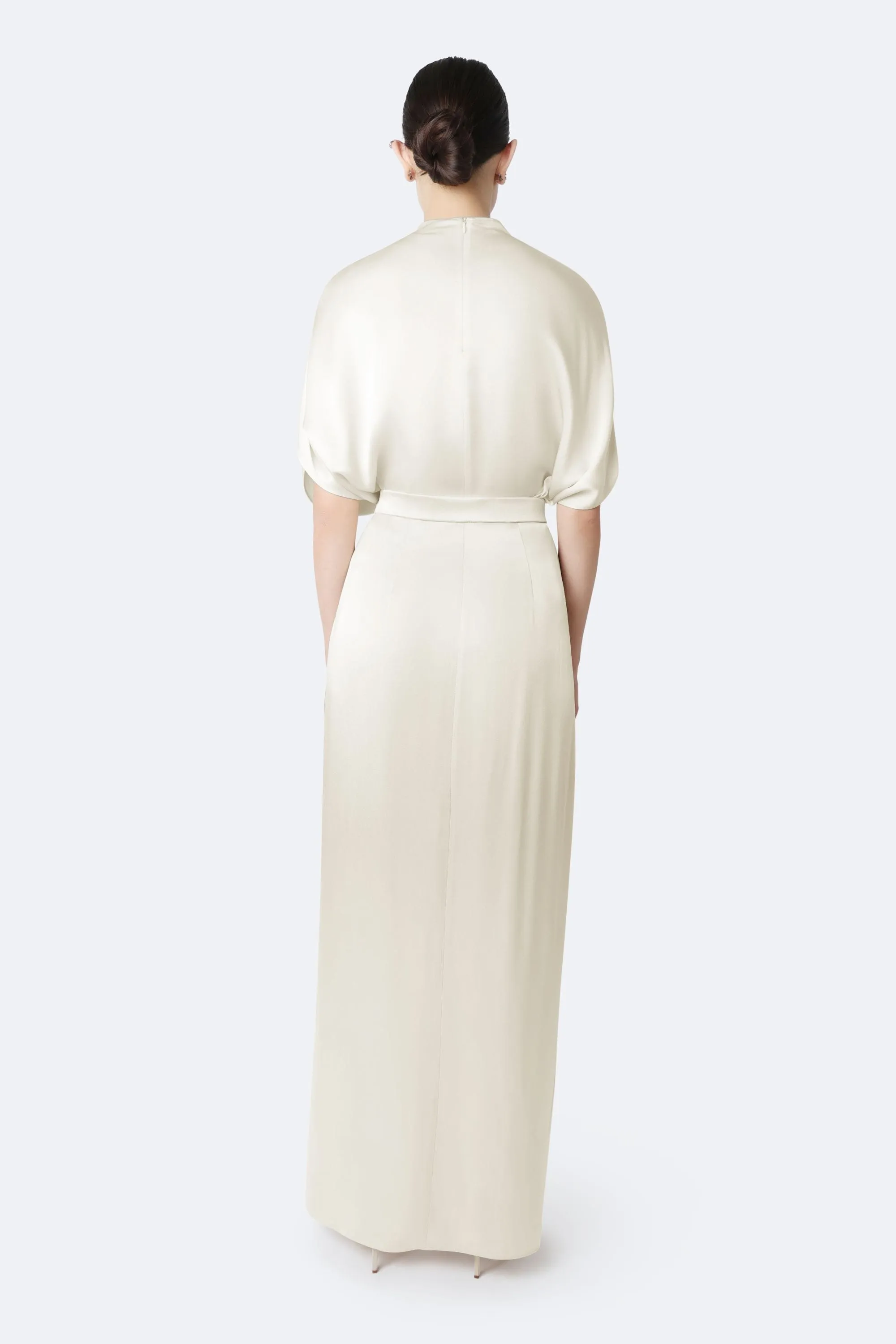 Satin Wrap Maxi Skirt sold by LAPOINTE product image thumbnail 2