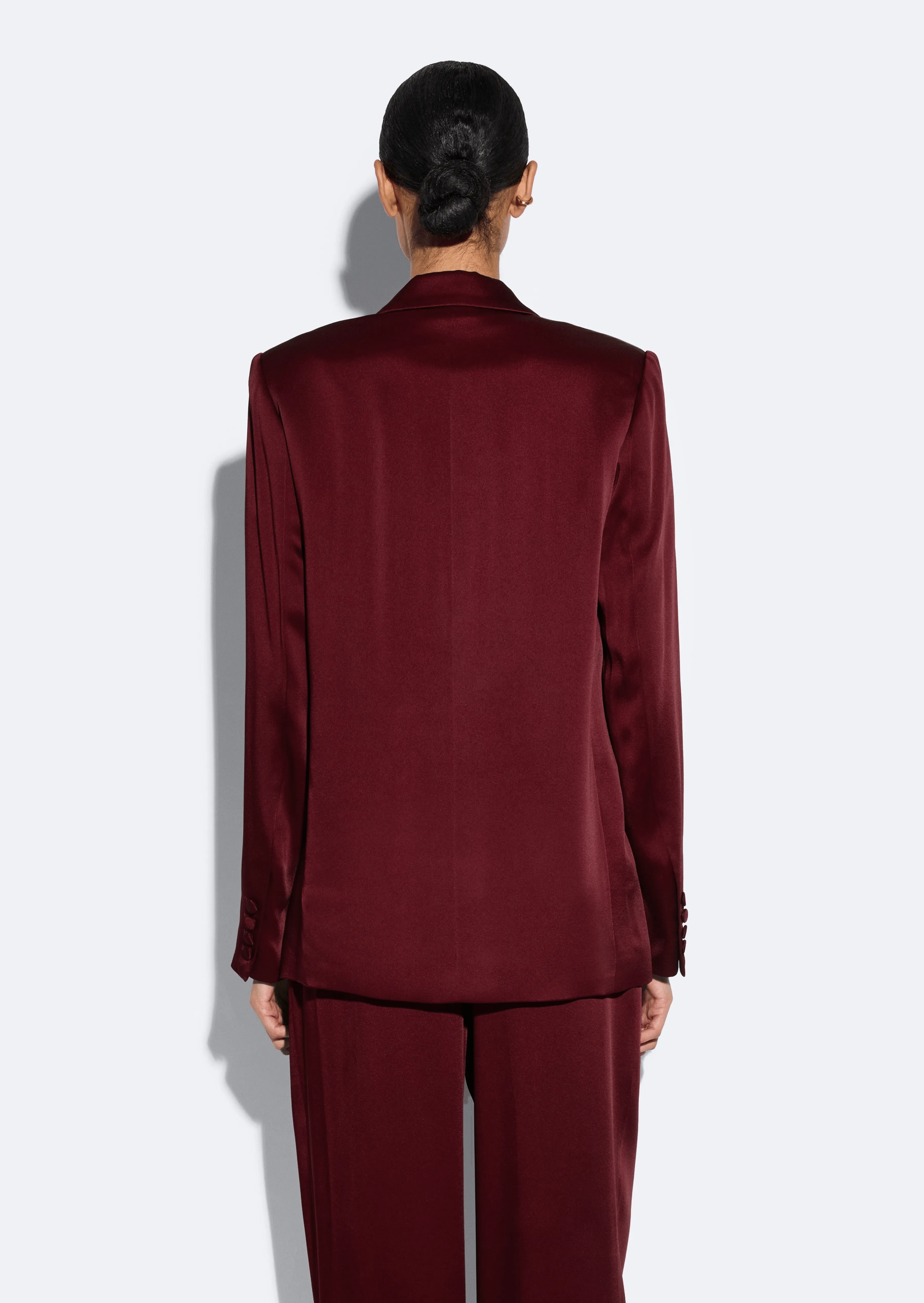 Satin Double Breasted Blazer sold by LAPOINTE product image thumbnail 2