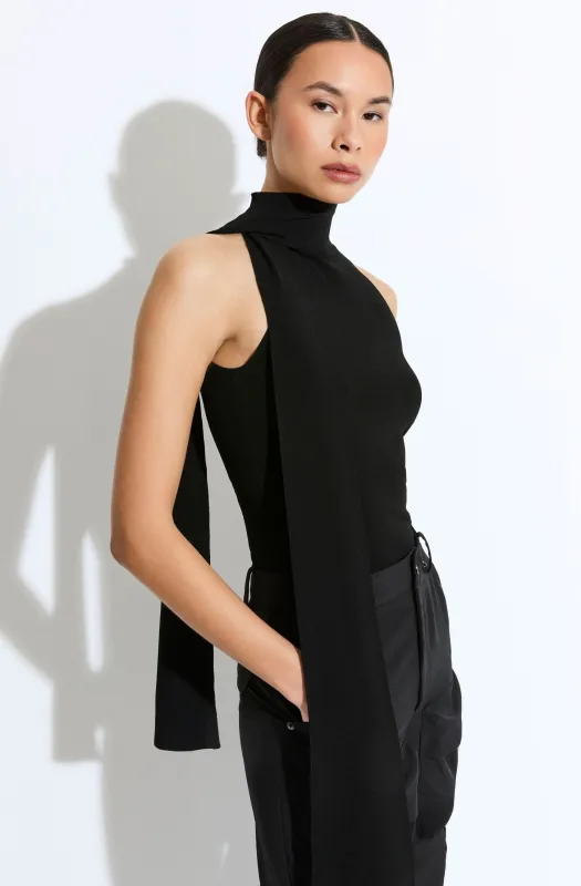 Matte Viscose Halterneck Top made by LAPOINTE