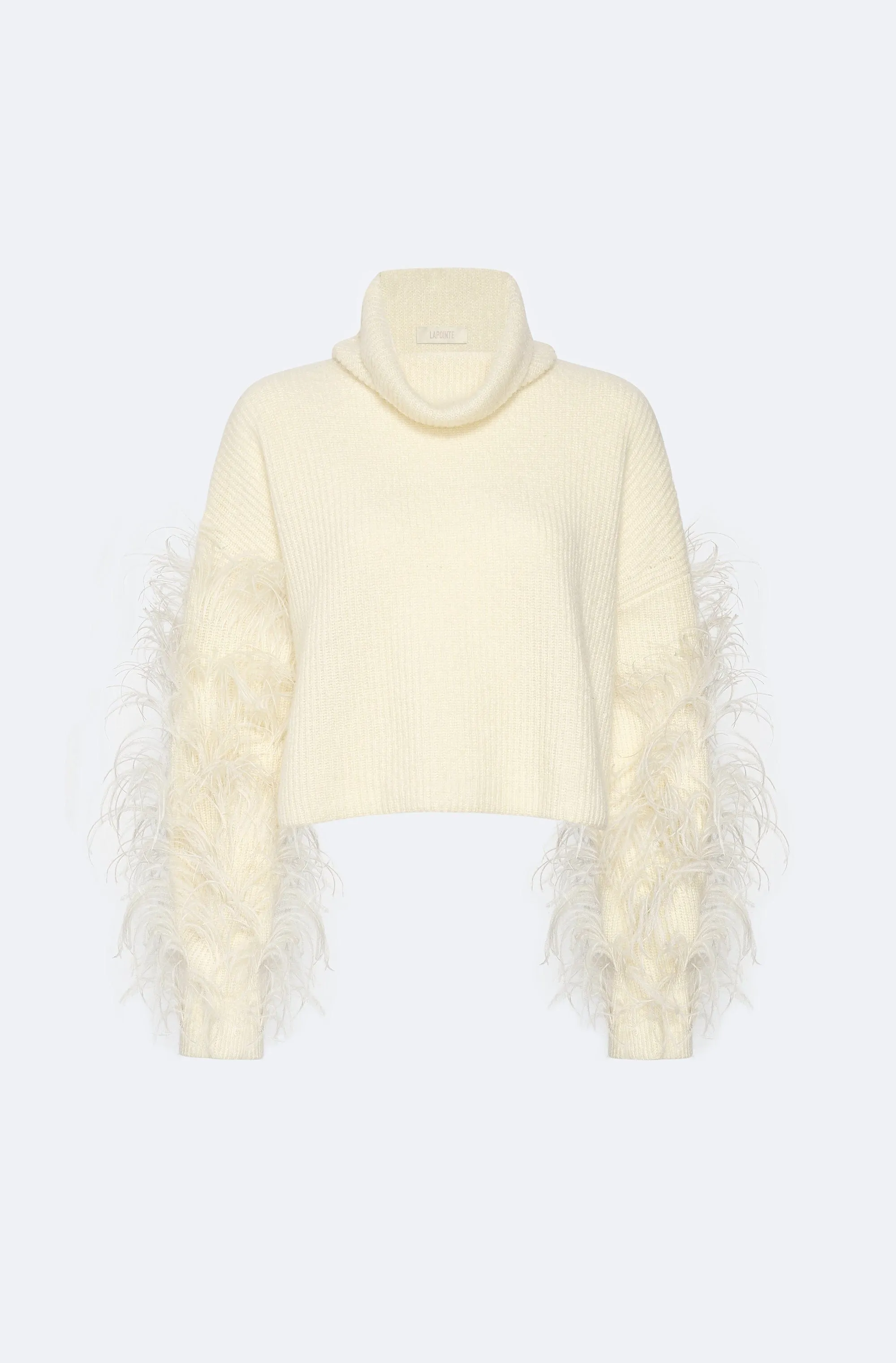 Cashmere Turtleneck Sweater With Feathers sold by LAPOINTE product image thumbnail 4