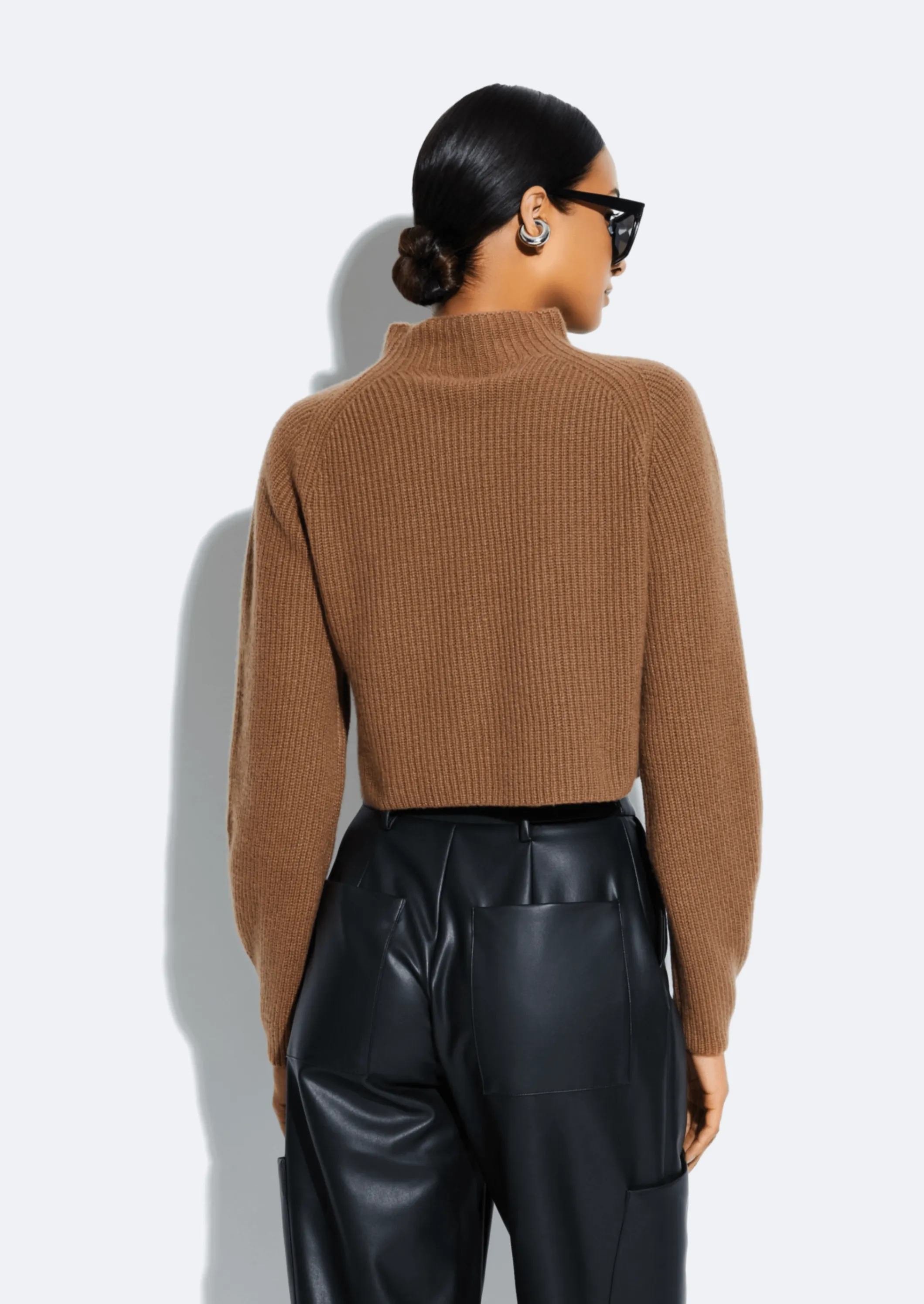 Cashmere Silk Cropped Raglan Sweater sold by LAPOINTE product image thumbnail 2