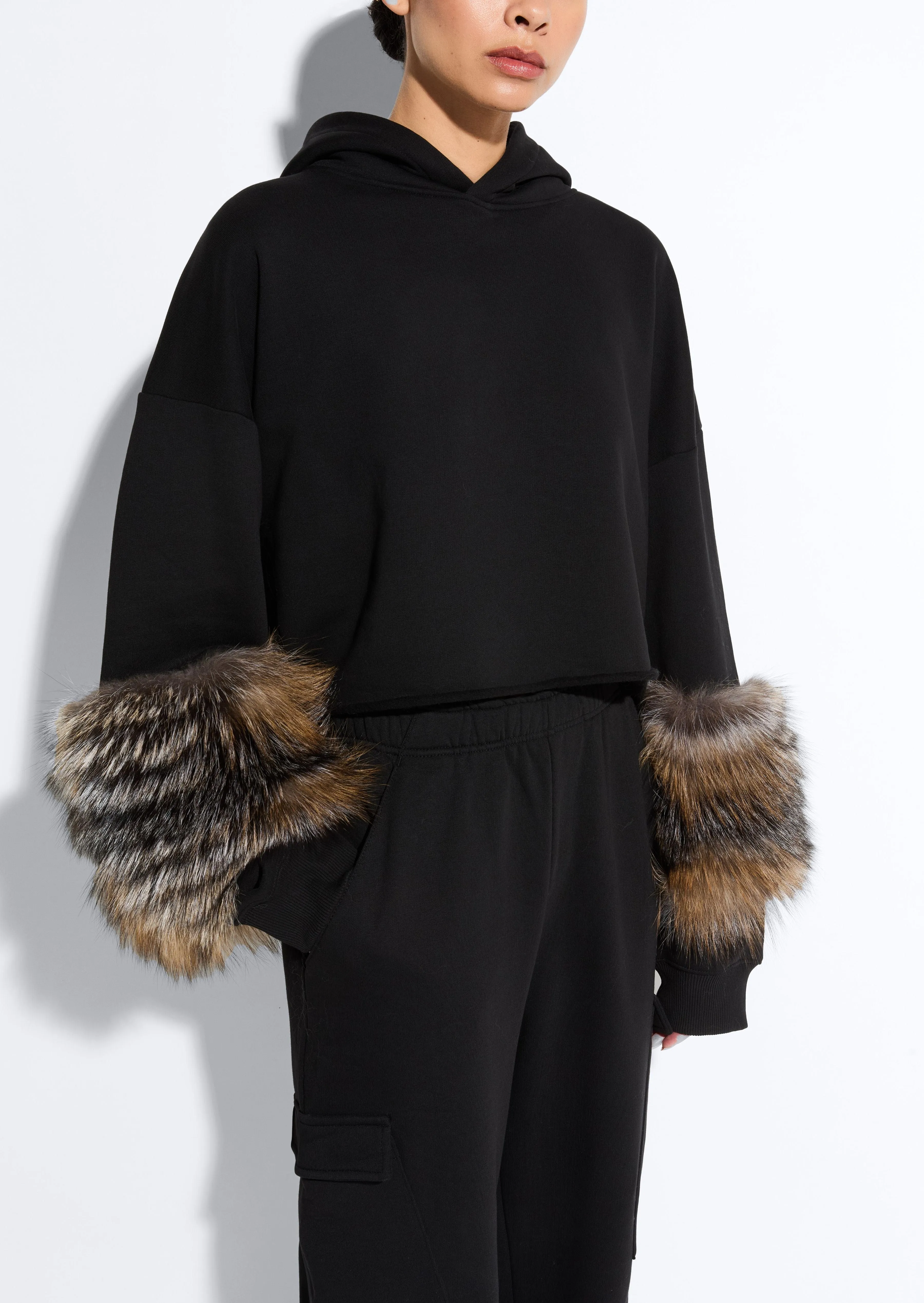 Cotton Sweatshirt With Fur sold by LAPOINTE product image thumbnail 3