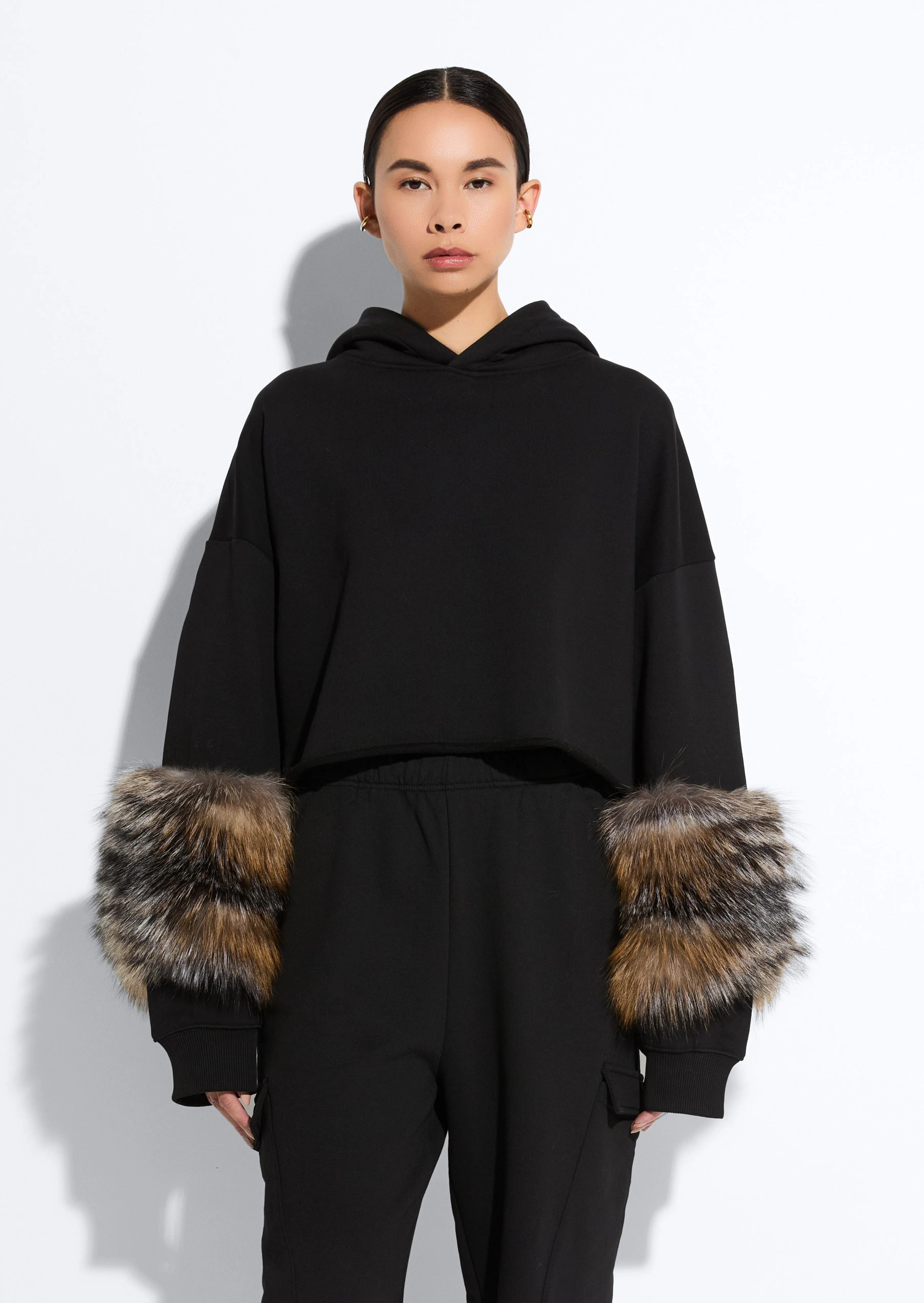 Cotton Sweatshirt With Fur sold by LAPOINTE