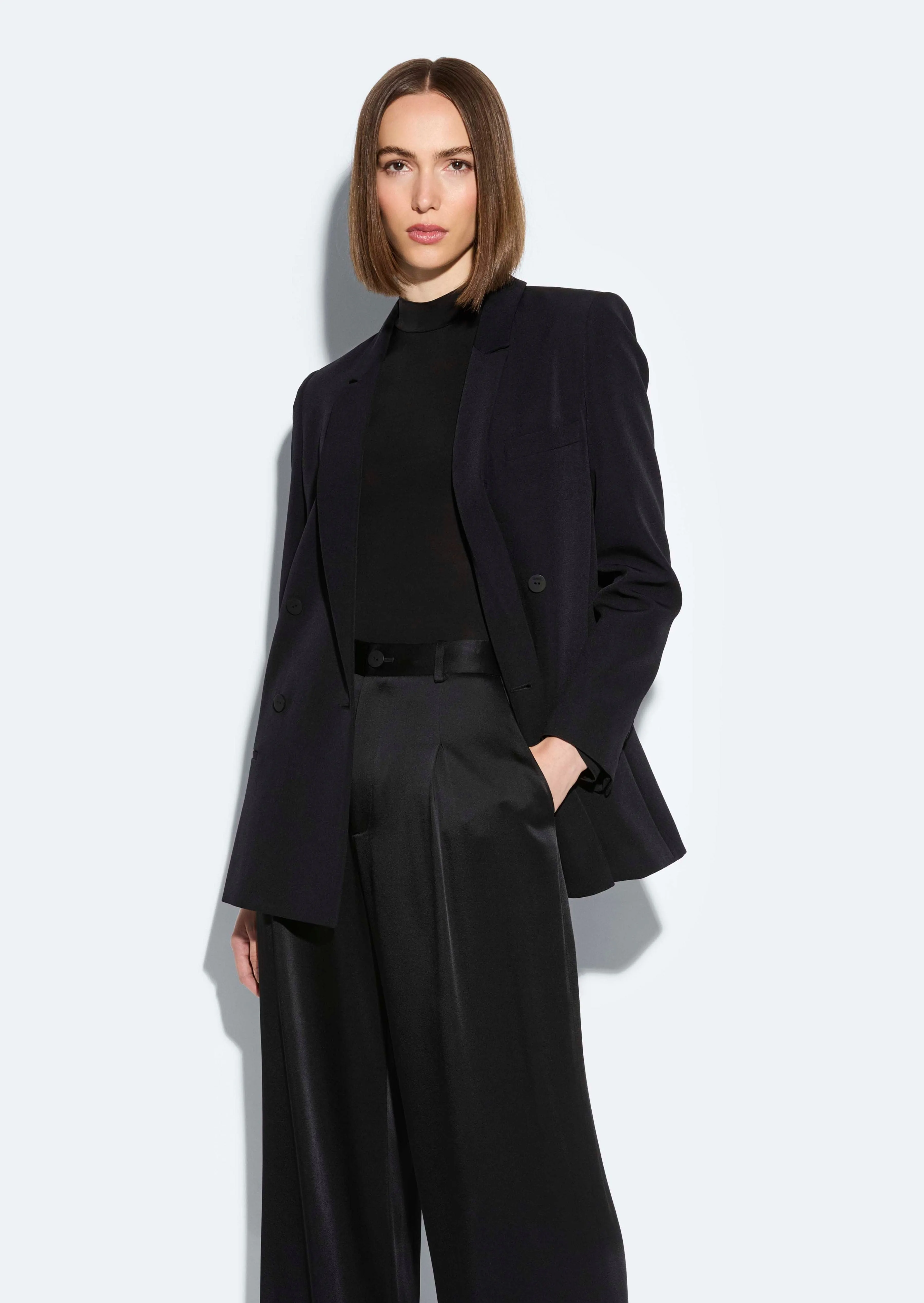 Matte Crepe Double Breasted Blazer sold by LAPOINTE product image thumbnail 3