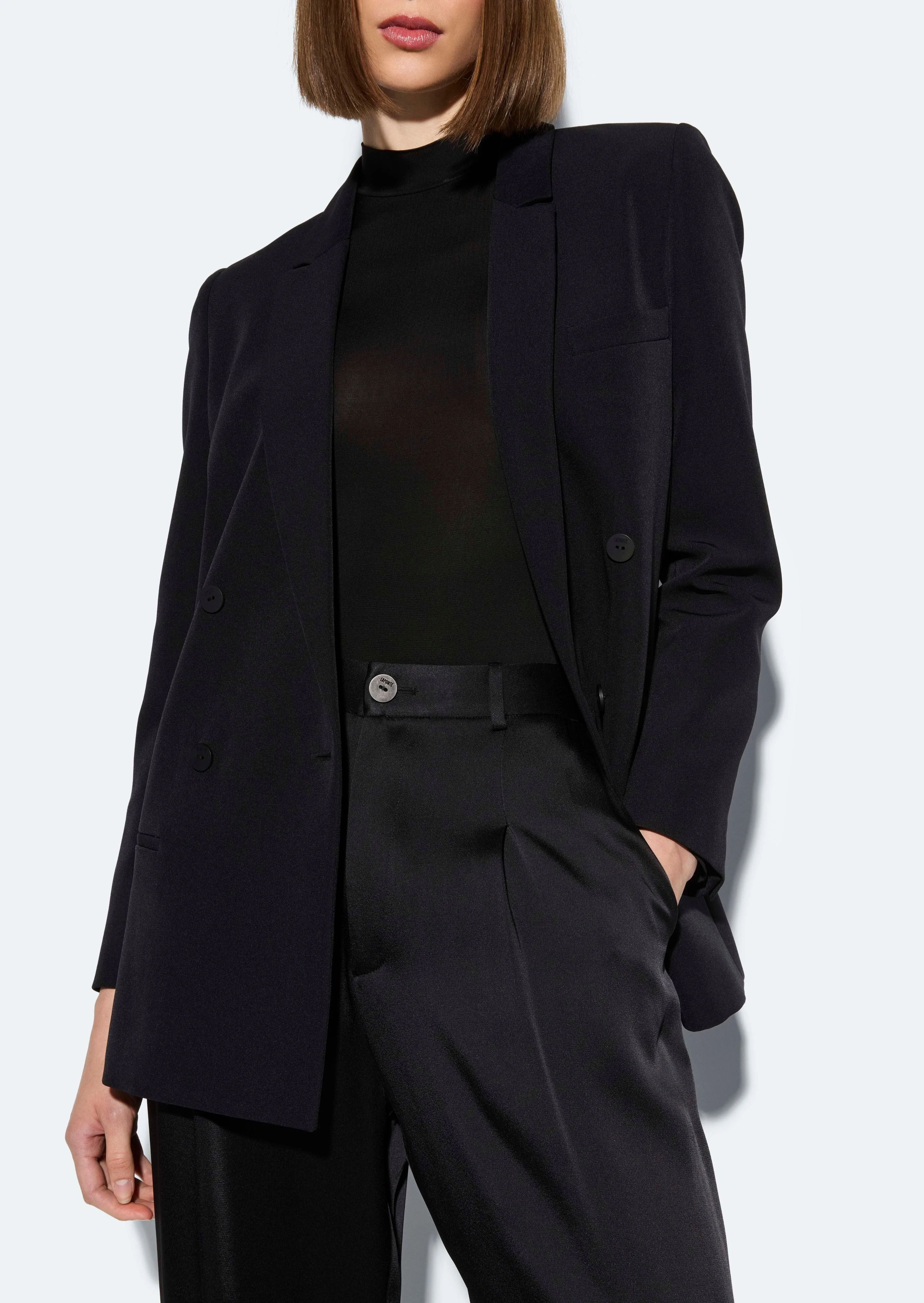 Matte Crepe Double Breasted Blazer sold by LAPOINTE product image thumbnail 4