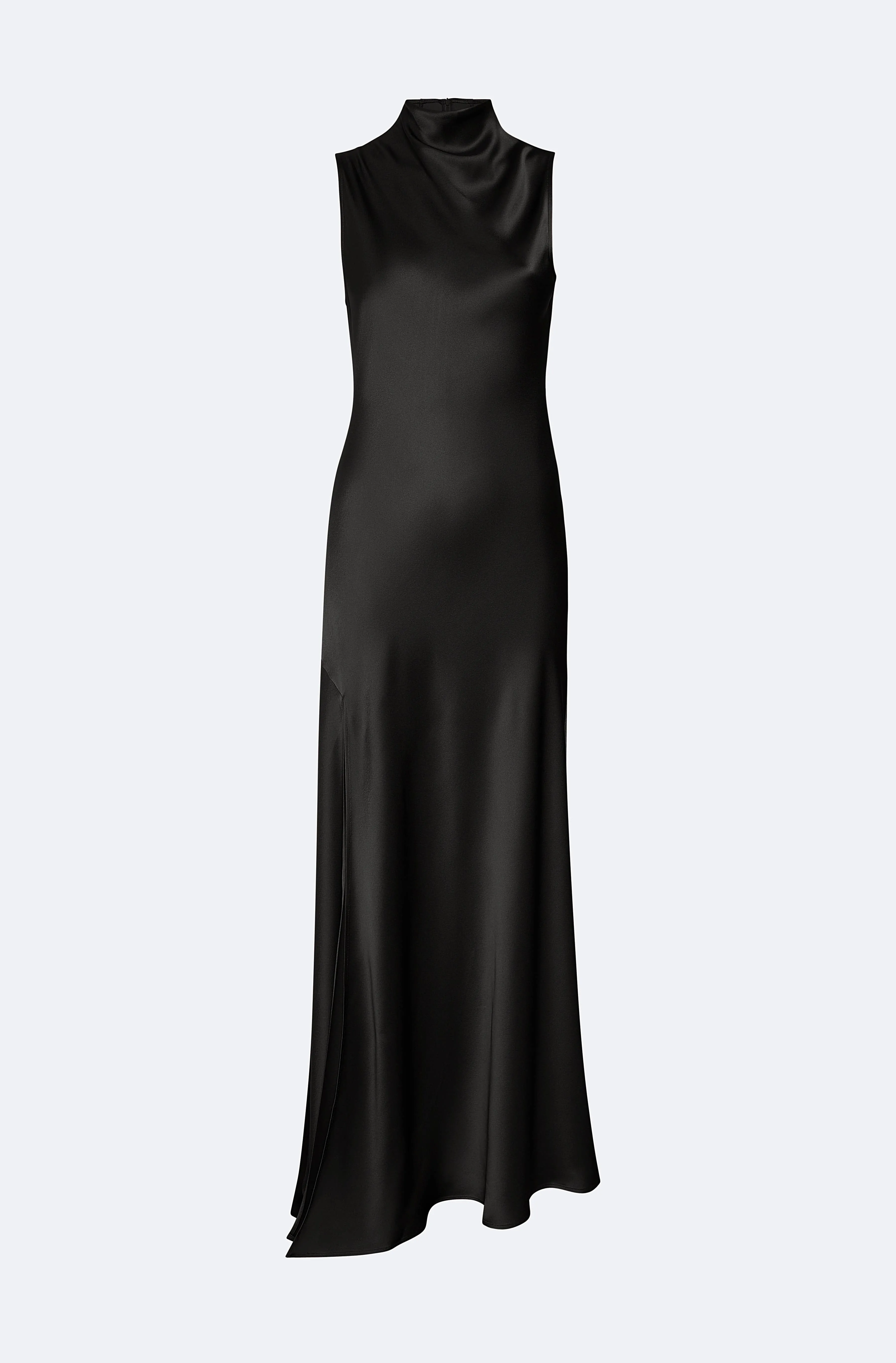 Satin Drape Neck Sleeveless Dress sold by LAPOINTE product image thumbnail 3
