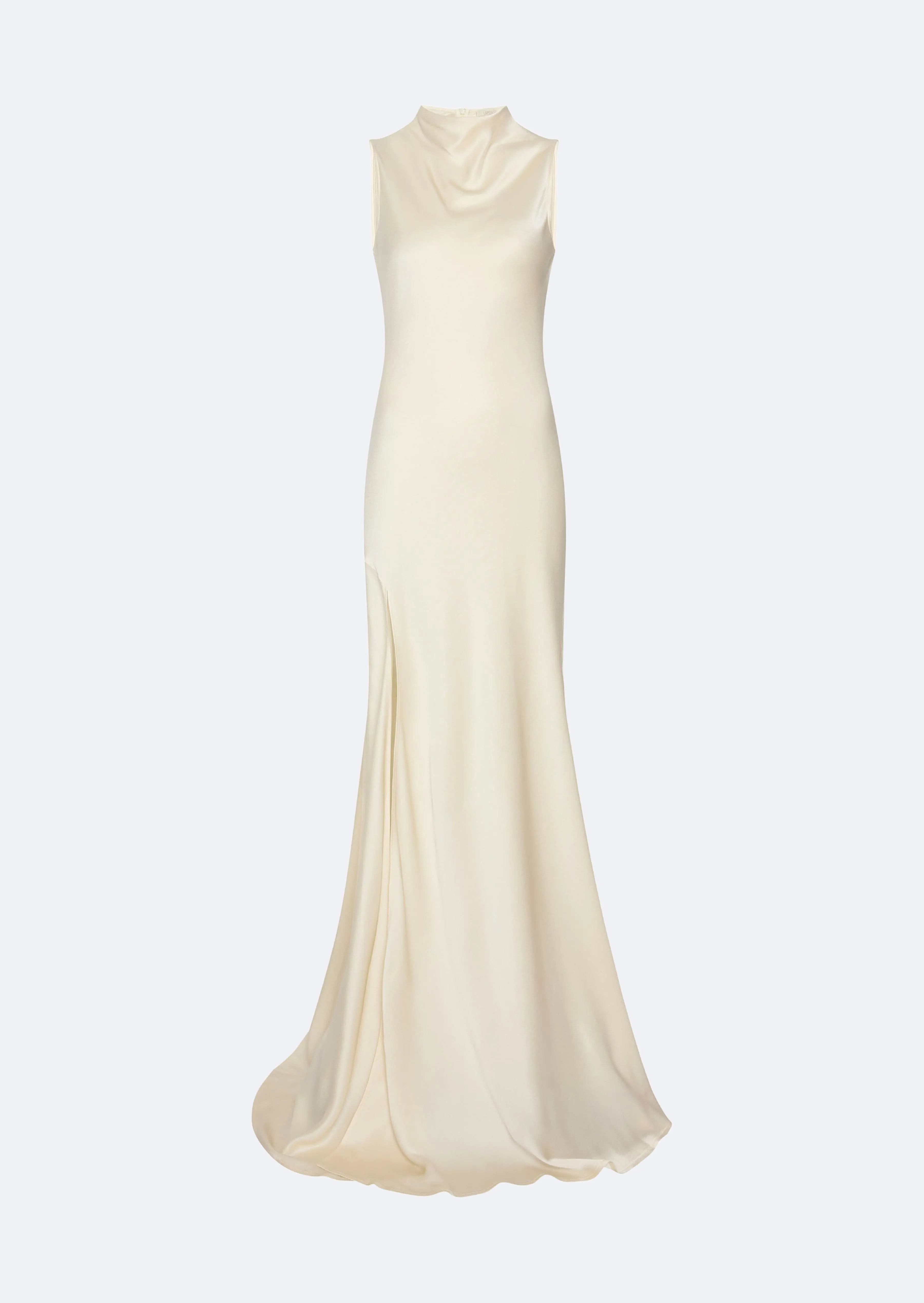 Satin Drape Neck Sleeveless Gown sold by LAPOINTE product image thumbnail 3