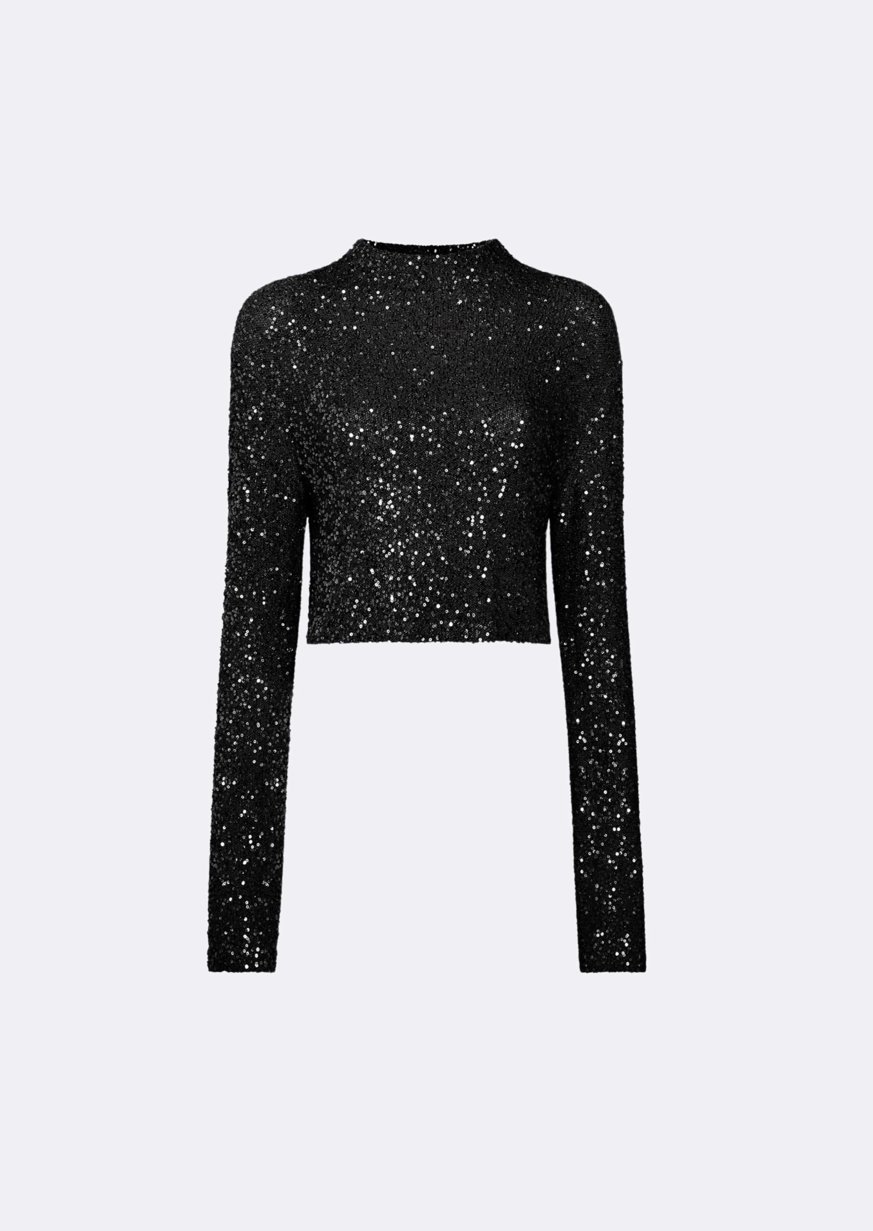 Sequin Cashmere Cropped Top sold by LAPOINTE