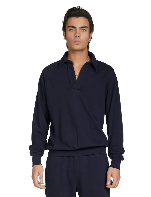 French Terry Banded Polo made by LES TIEN