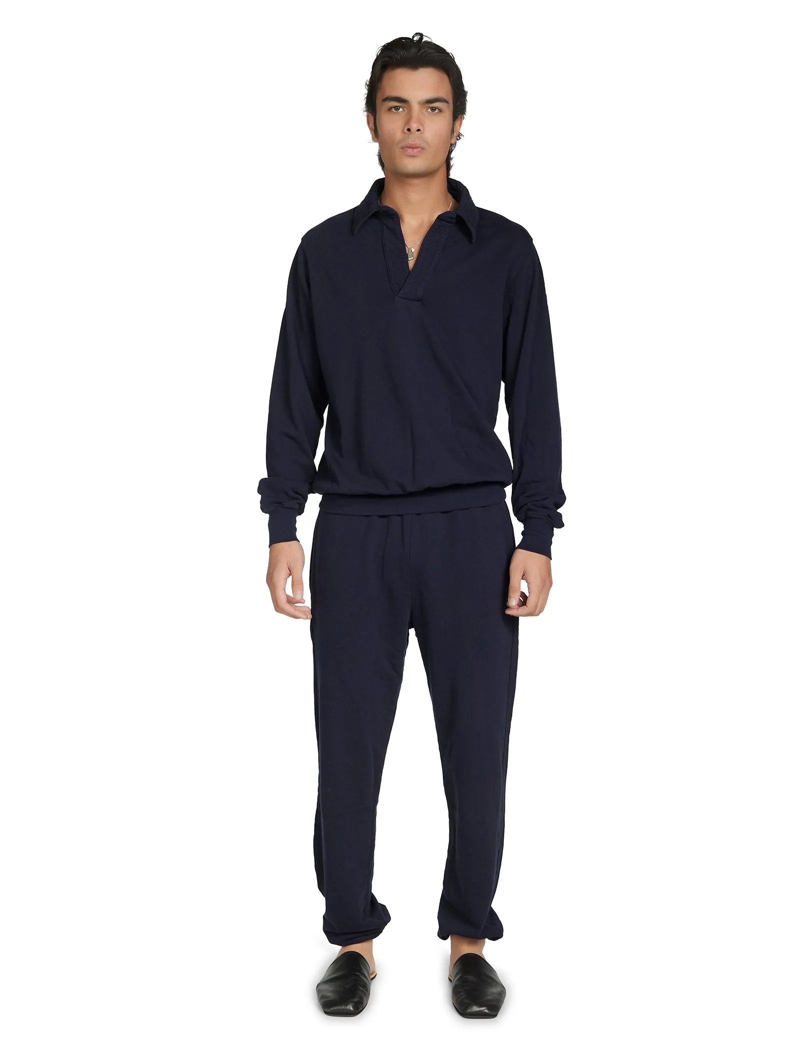 French Terry Banded Polo sold by LES TIEN product image thumbnail 3