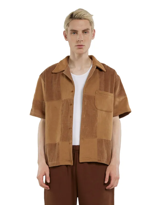 Patchwork Short Sleeve Cuban made by LES TIEN