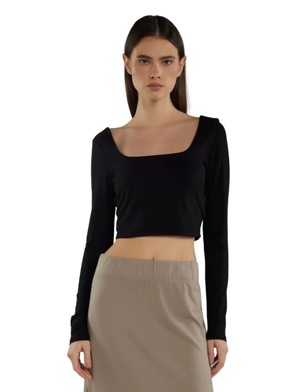 Tess Square Neck Long Sleeve made by LES TIEN