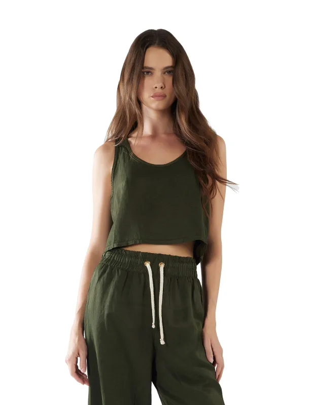 Kerry Crop Tank made by LES TIEN