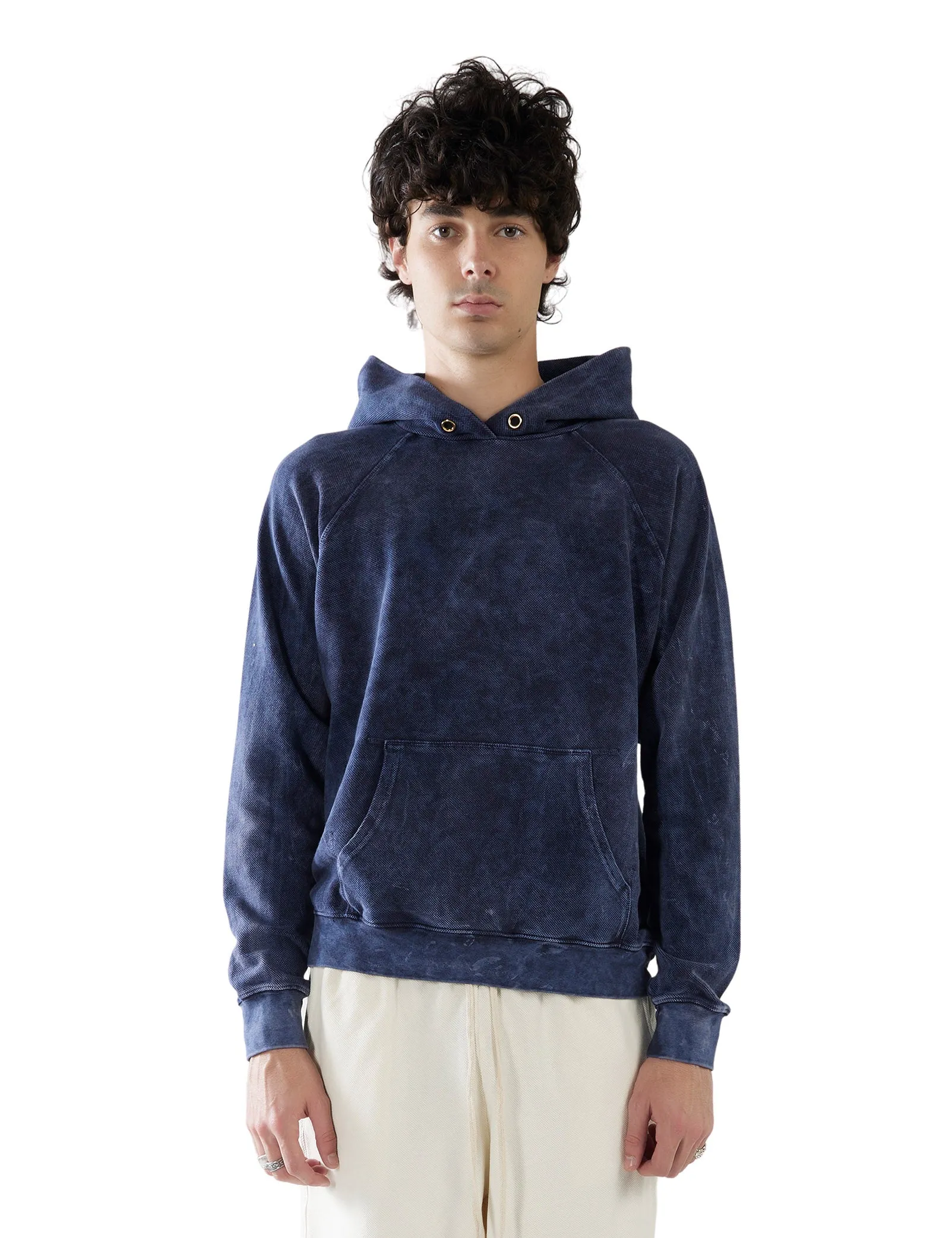 Piqué Raglan Hoodie sold by LES TIEN