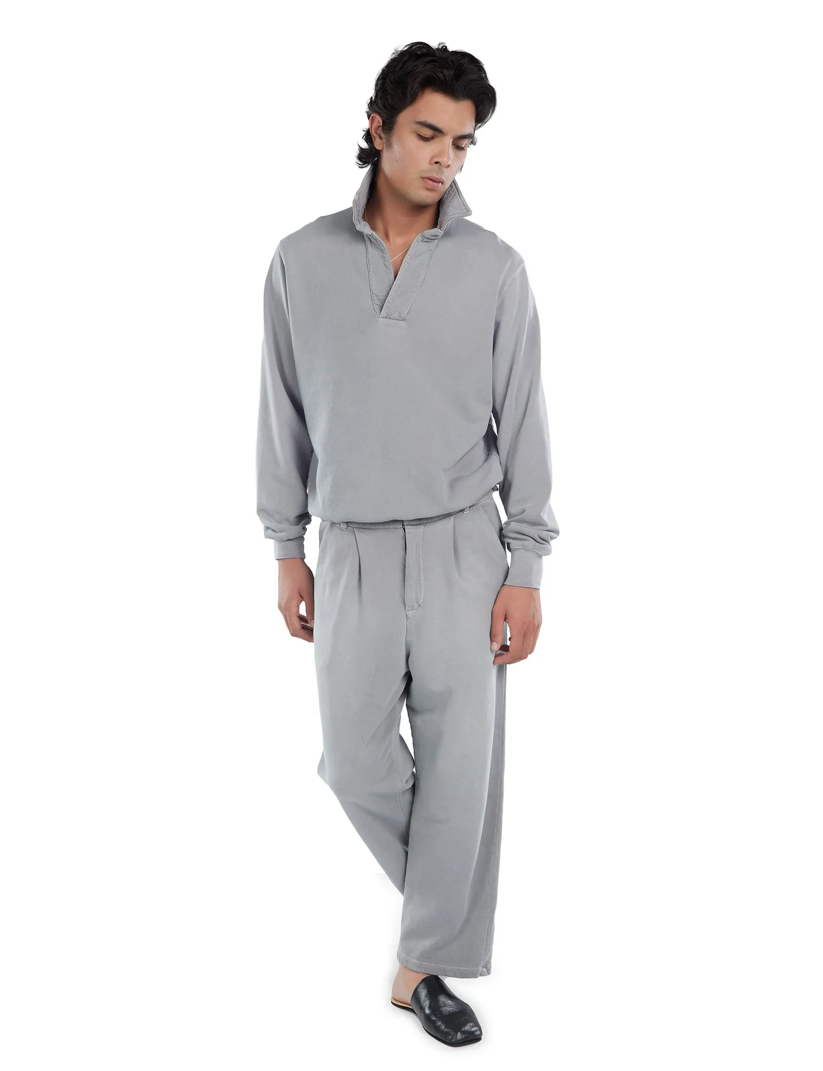 French Terry Banded Polo sold by LES TIEN product image thumbnail 5