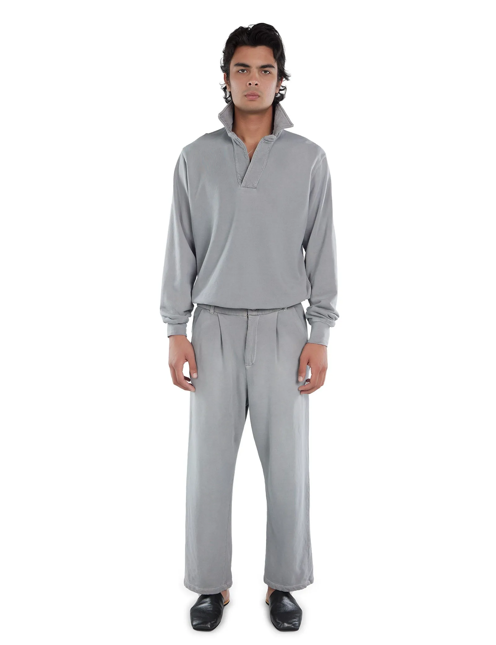 French Terry Banded Polo sold by LES TIEN product image thumbnail 2