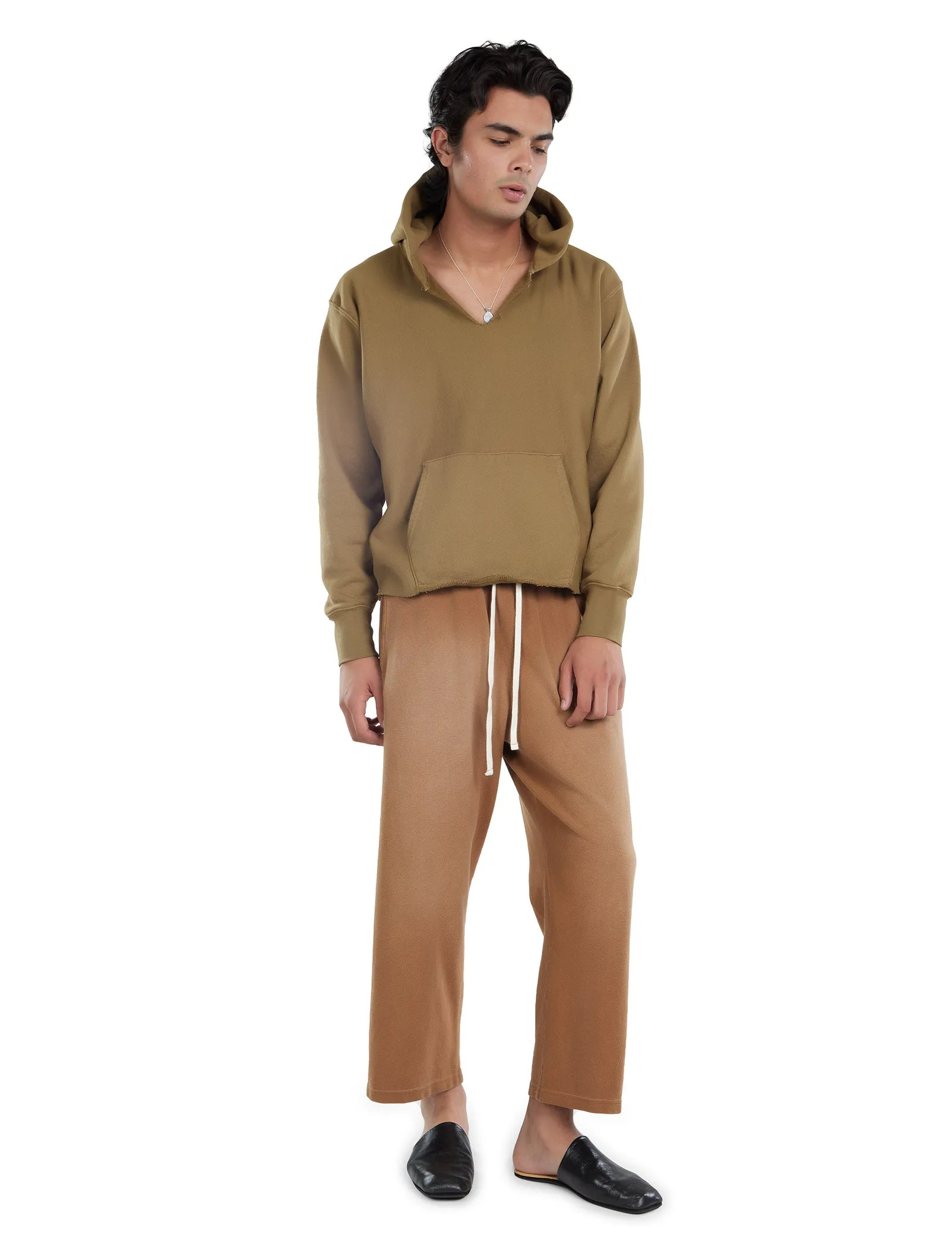 Heavyweight Raw Cropped Hoodie sold by LES TIEN product image thumbnail 3