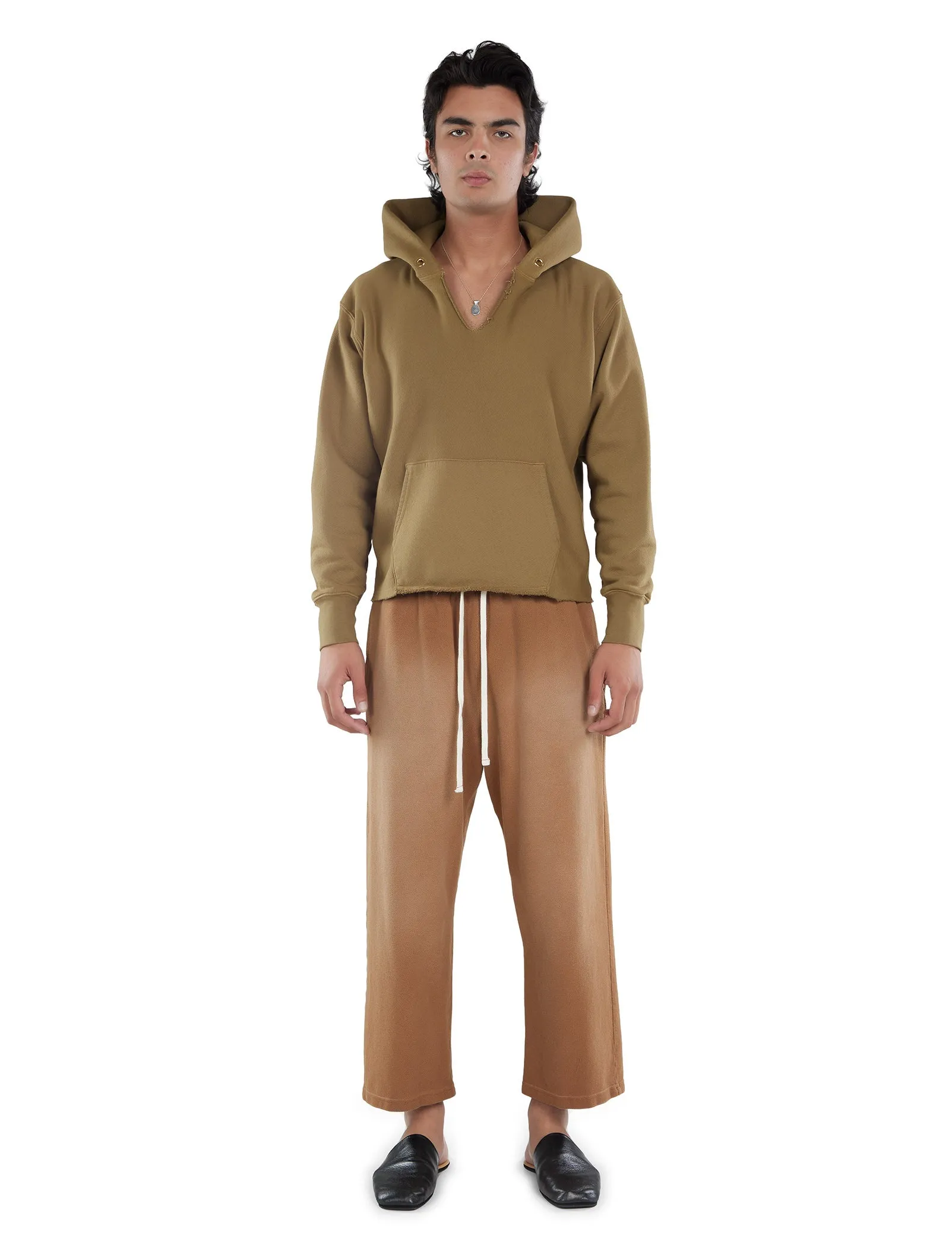 Heavyweight Raw Cropped Hoodie sold by LES TIEN product image thumbnail 2