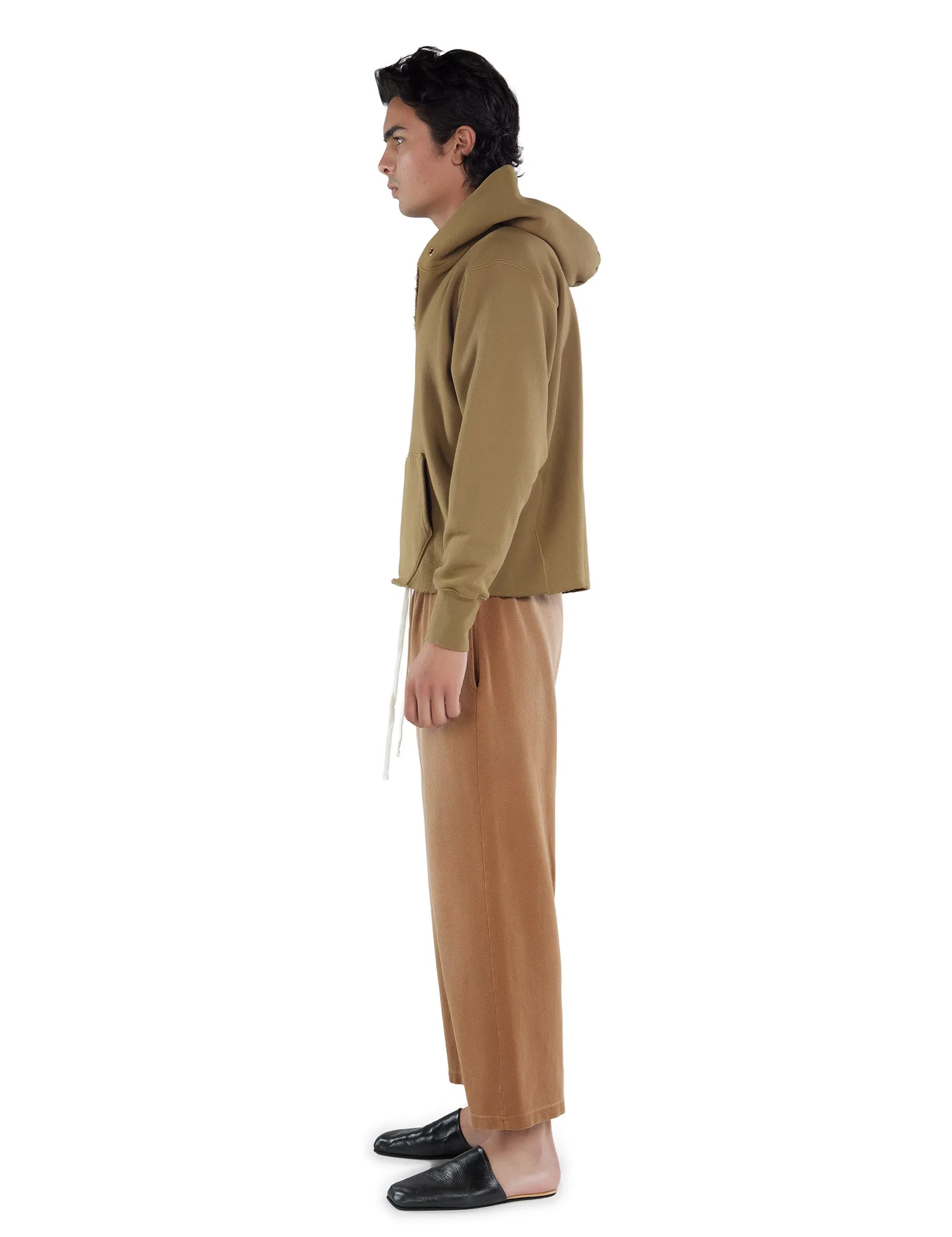 Heavyweight Raw Cropped Hoodie sold by LES TIEN product image thumbnail 5