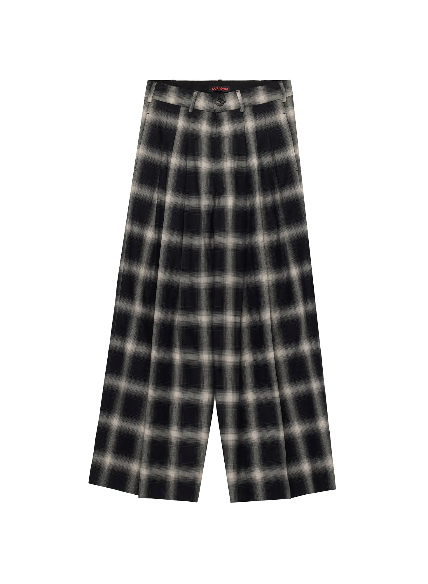 TRIPLE PLEAT TROUSERS sold by LUU DAN