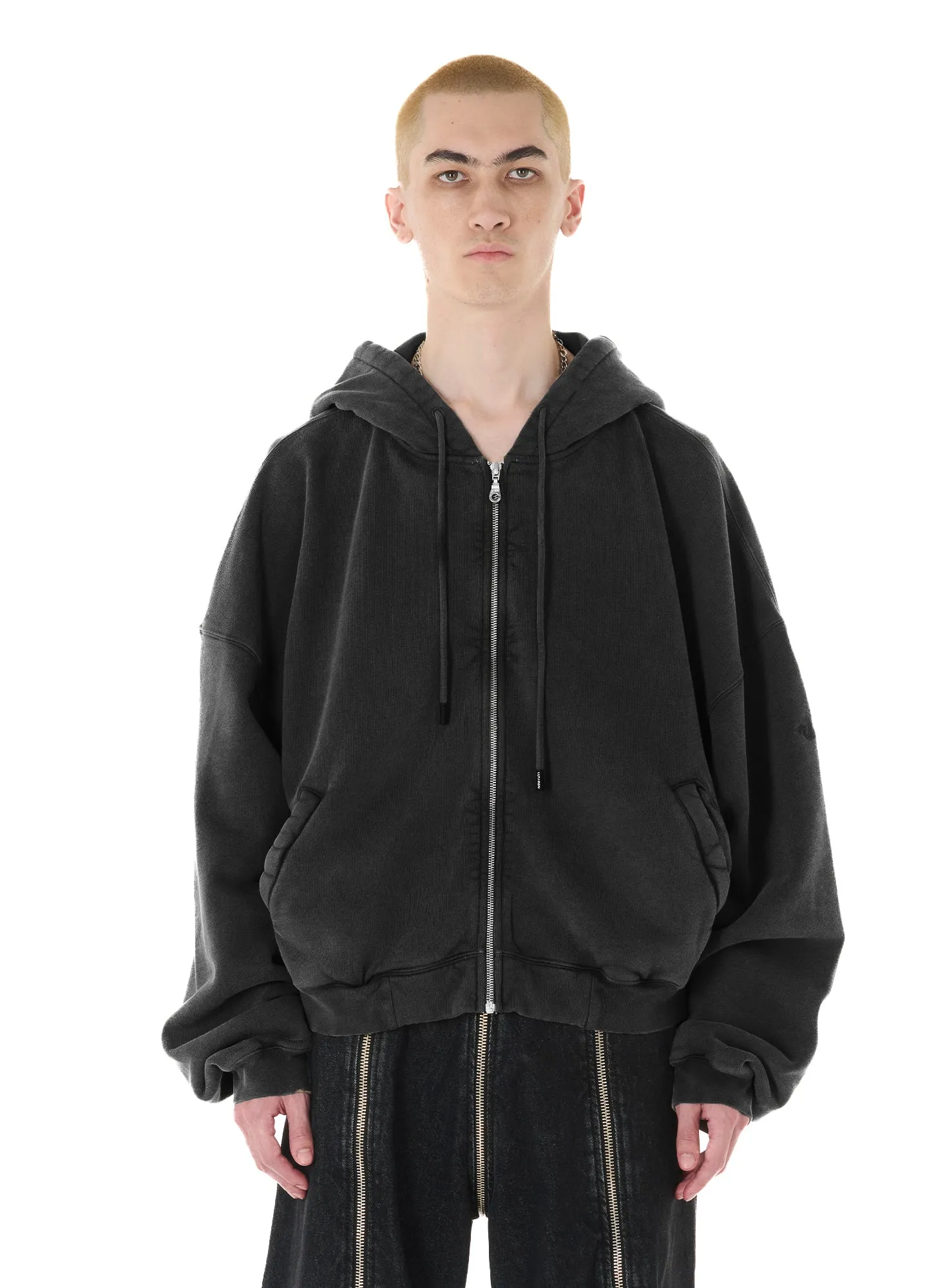 WASHED ZIP HOODIE sold by LUU DAN product image thumbnail 2