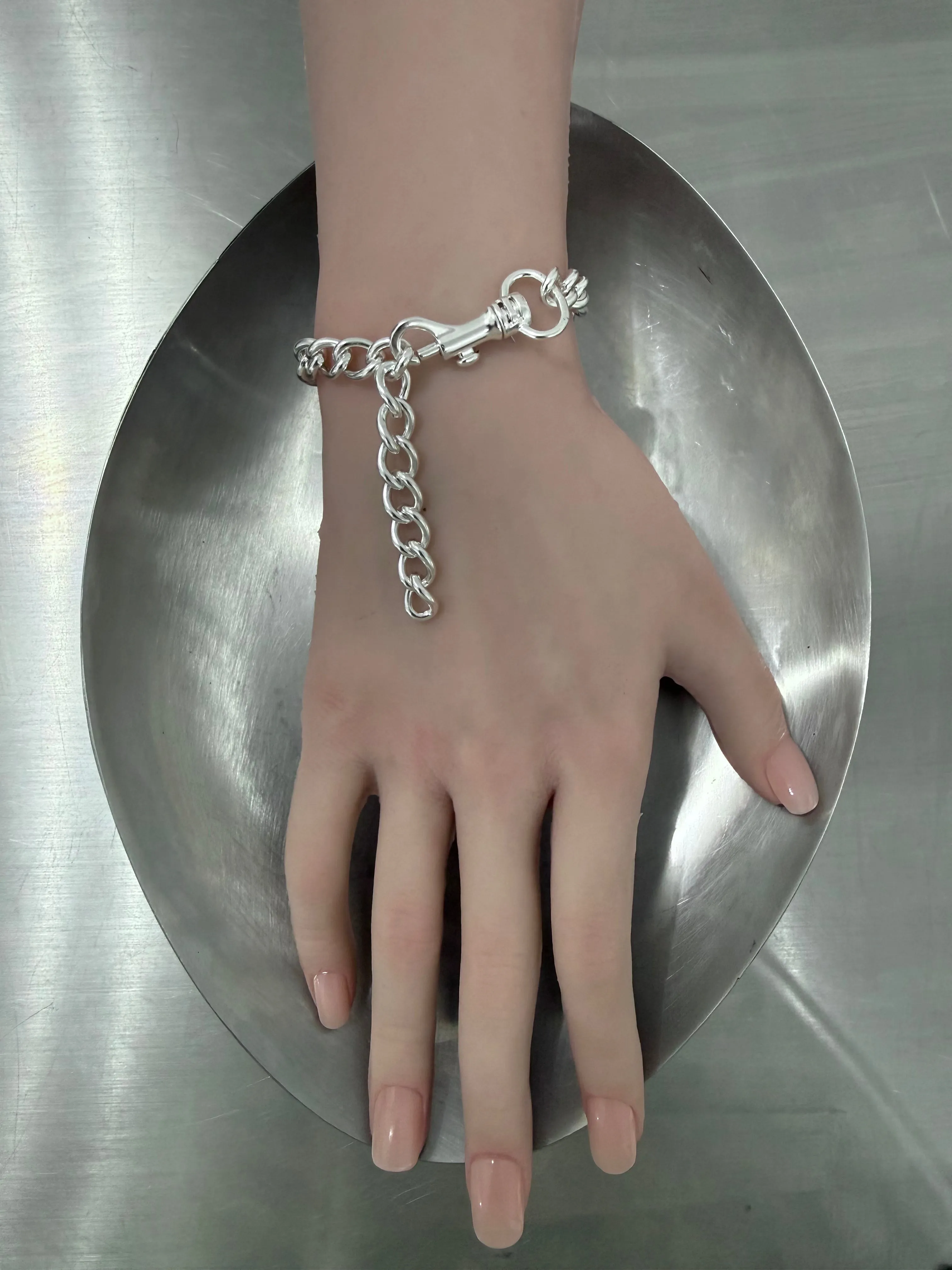 PIN CHAIN SILVER BRACELET sold by MARTINE ALI product image thumbnail 2