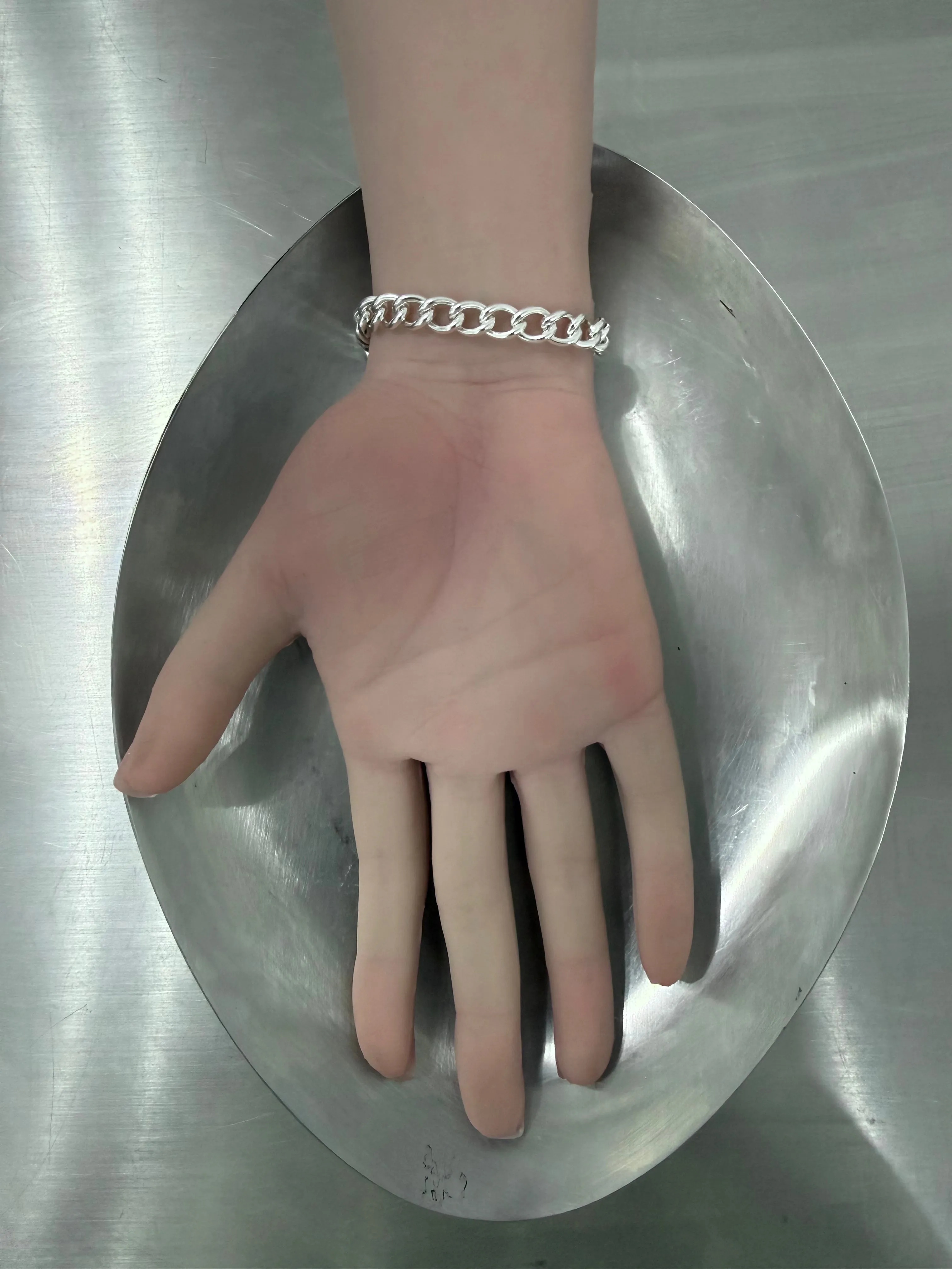 PIN CHAIN SILVER BRACELET sold by MARTINE ALI product image thumbnail 3