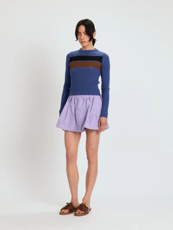 Striped Rib Knit Top made by Meryll Rogge