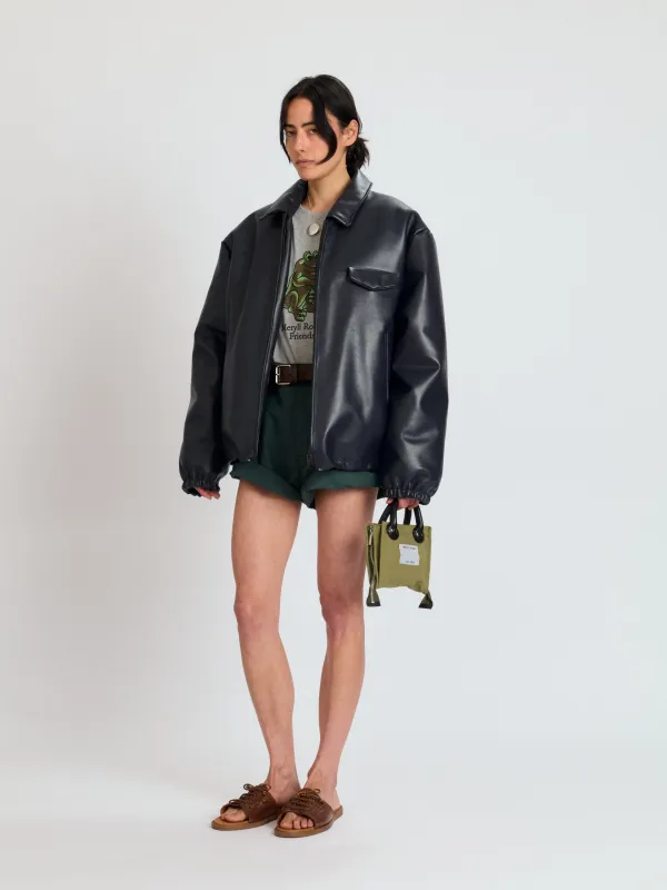 Leather Bomber Jacket made by Meryll Rogge