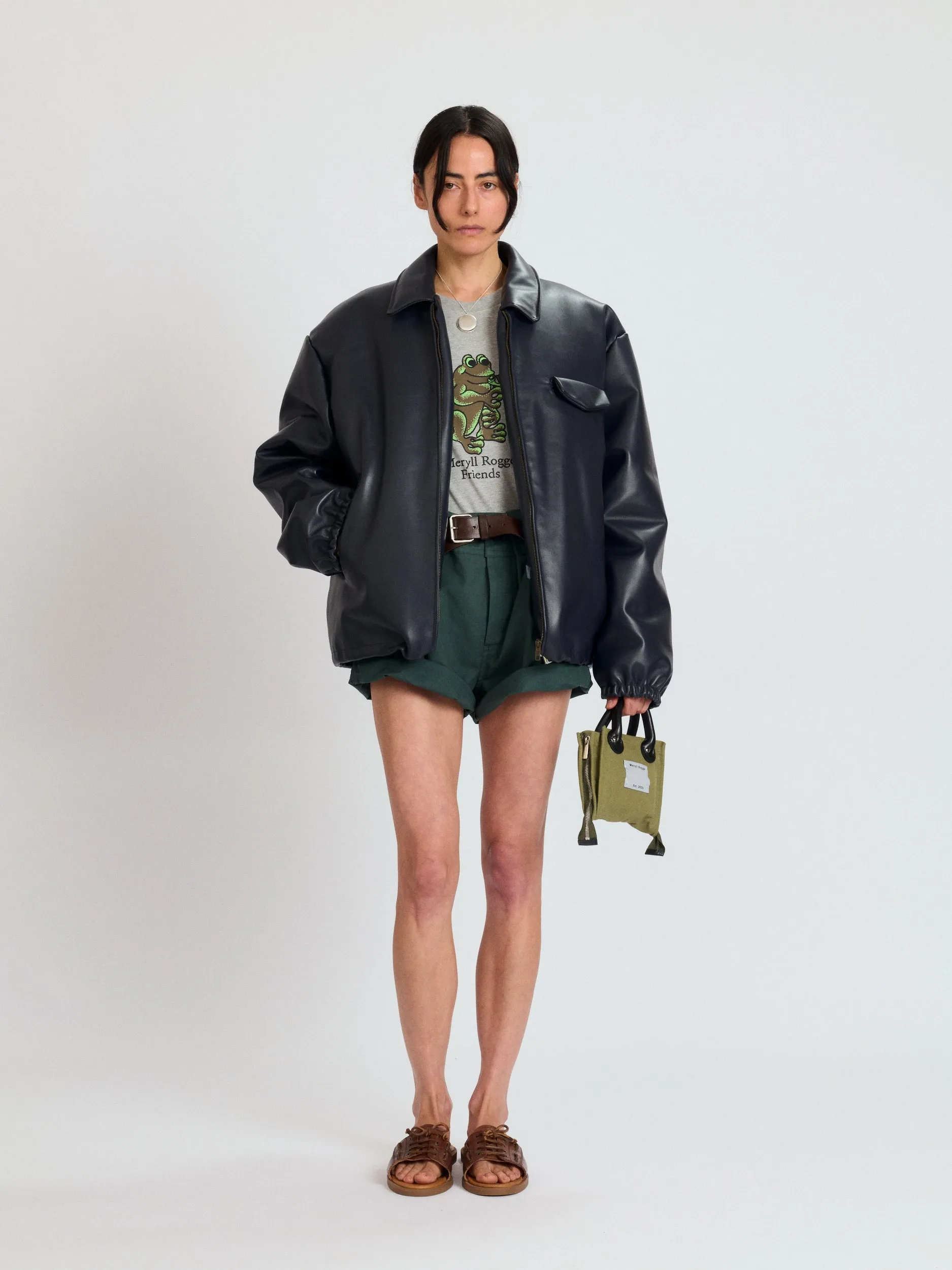 Leather Bomber Jacket sold by Meryll Rogge product image thumbnail 3