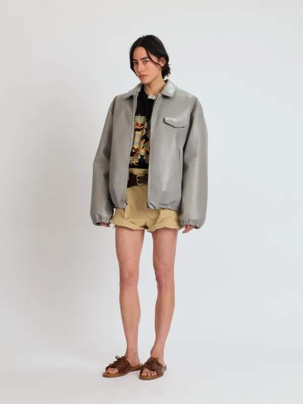 Leather Bomber Jacket made by Meryll Rogge