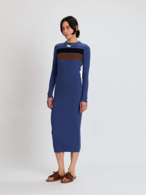 Striped Rib Knit Dress made by Meryll Rogge