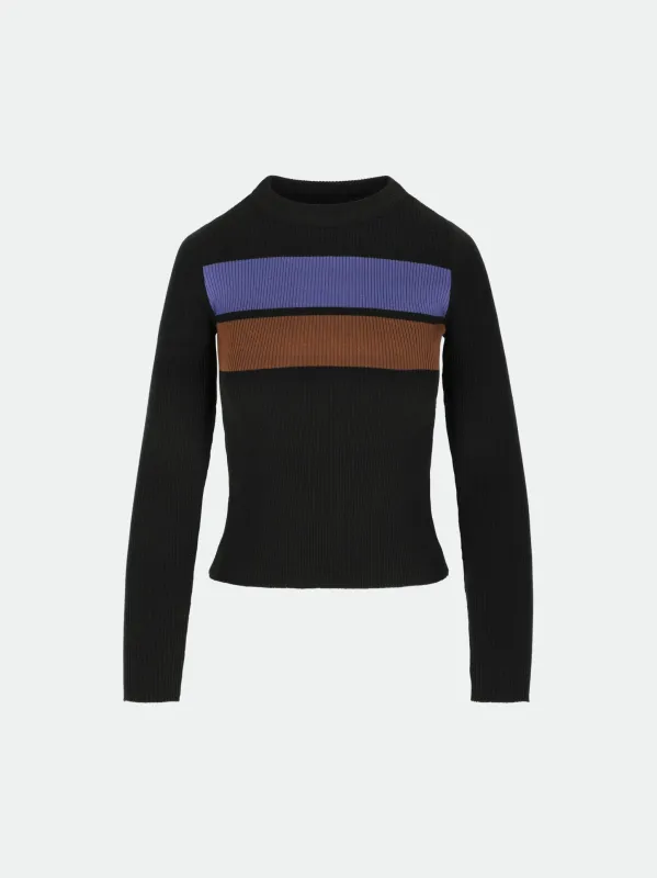 Striped Rib Knit Top made by Meryll Rogge